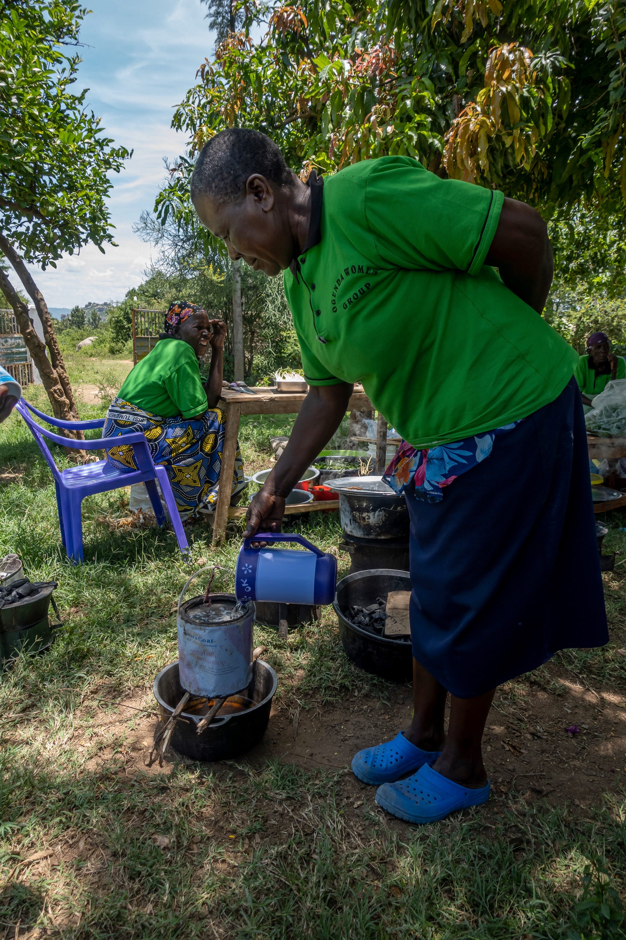 Jane makes Lye for cleaning and washing using ash, water and heating it.