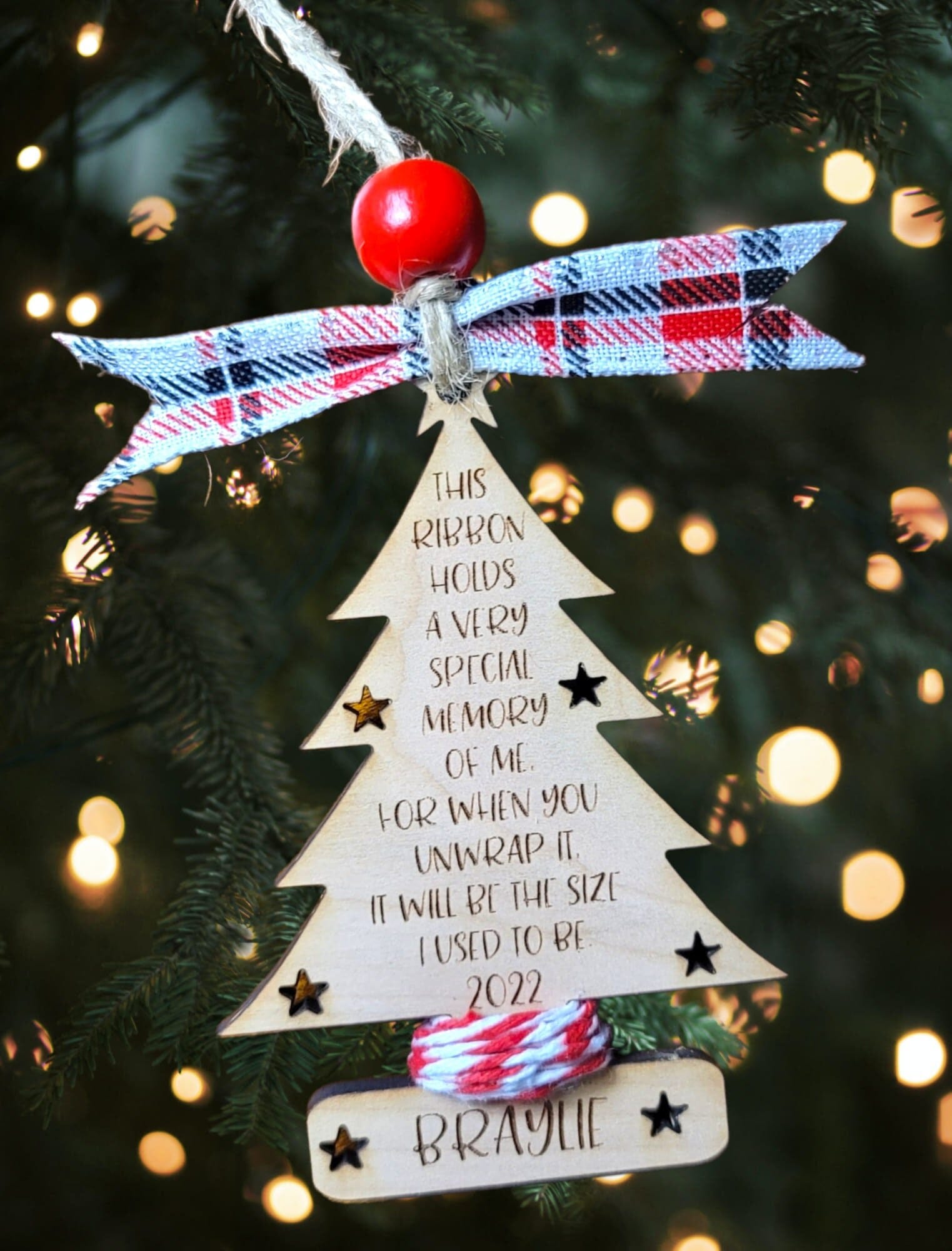 Christmas Tree Measurement Ornament, Tree Ornament, Children, Baby, Digital Laser File, SVG, Glowforge