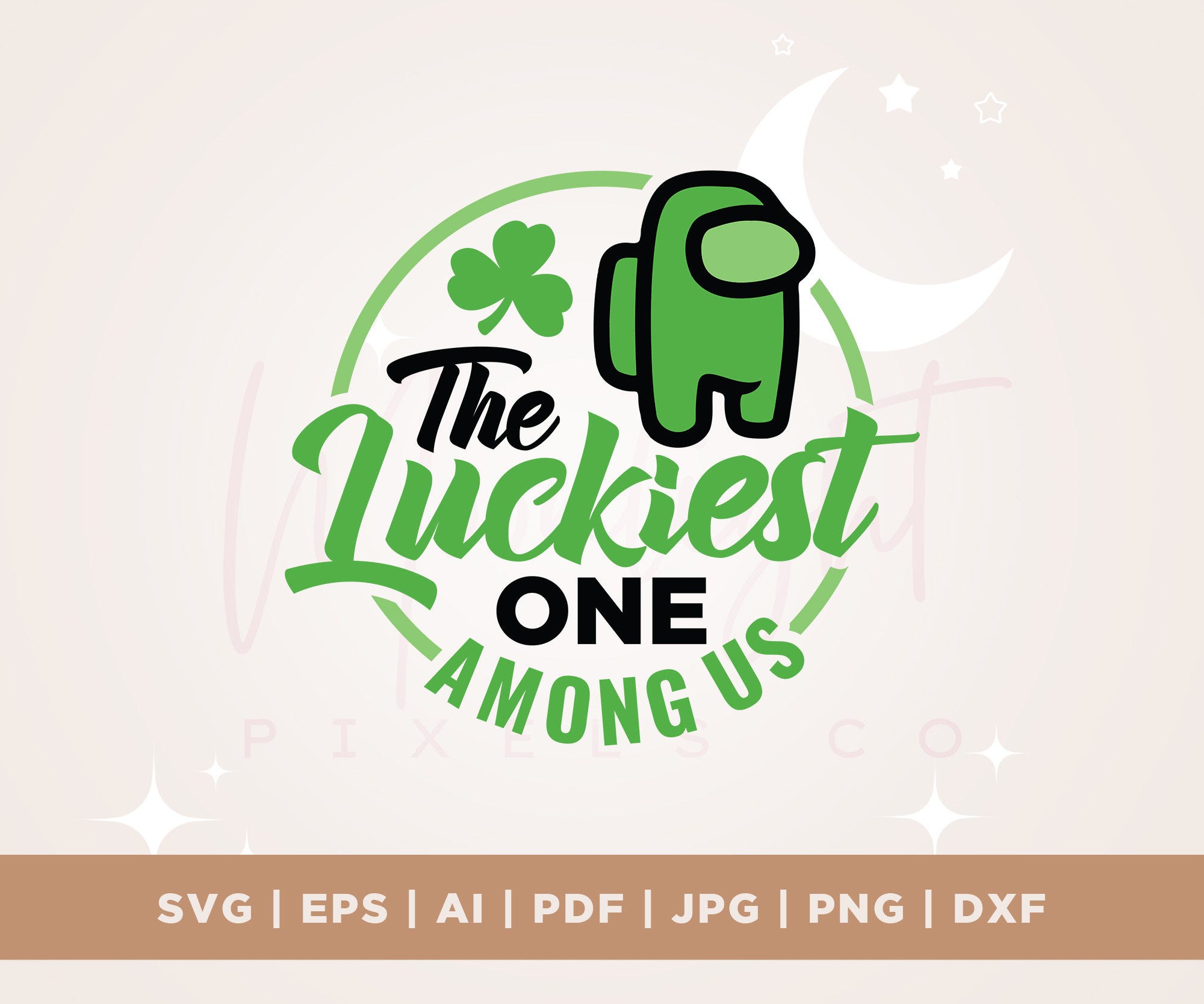The luckiest one among us SVG, Clover, Cricut, Svg, sublimation, St. Patrick
