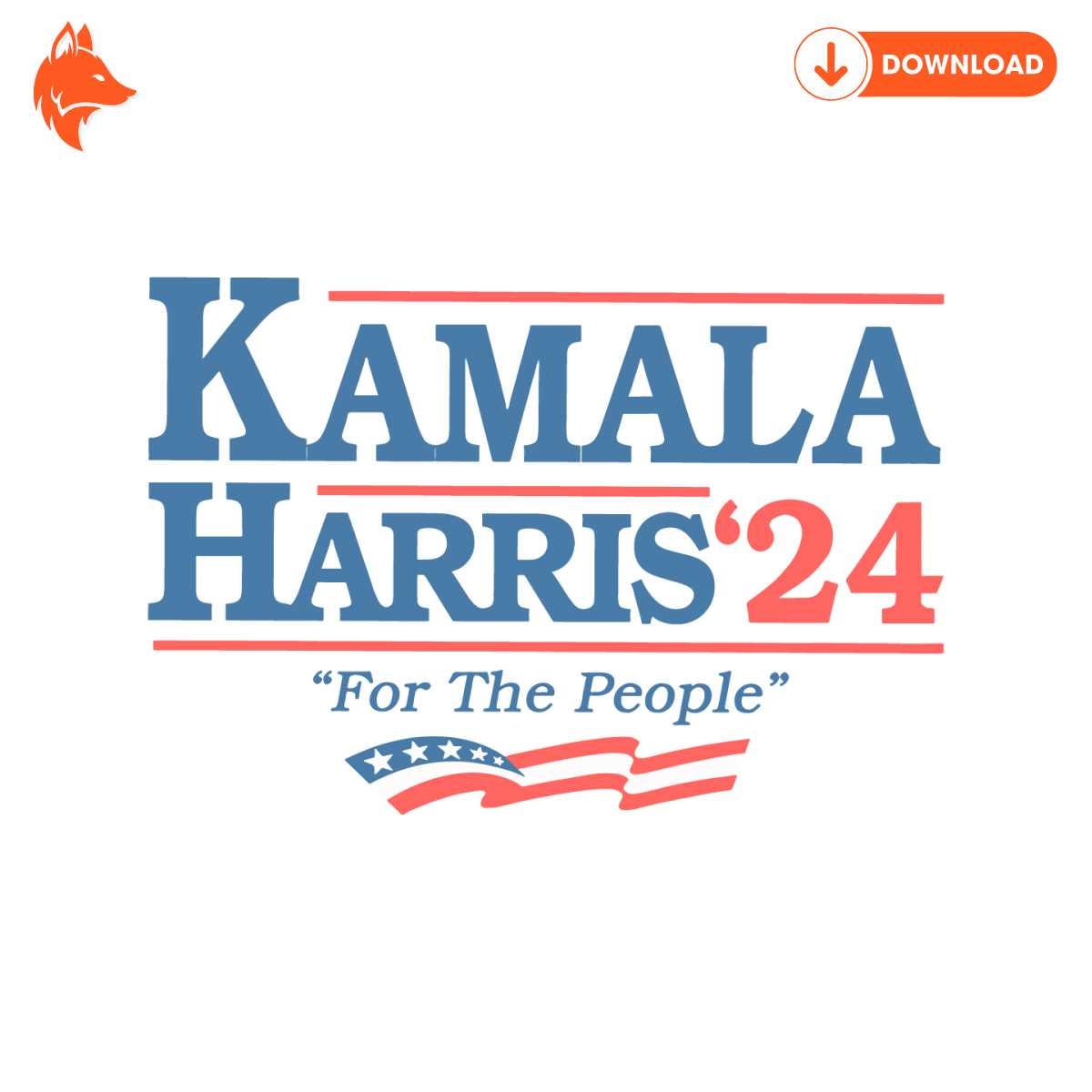 Free Kamala Harris President 2024 For The People SVG