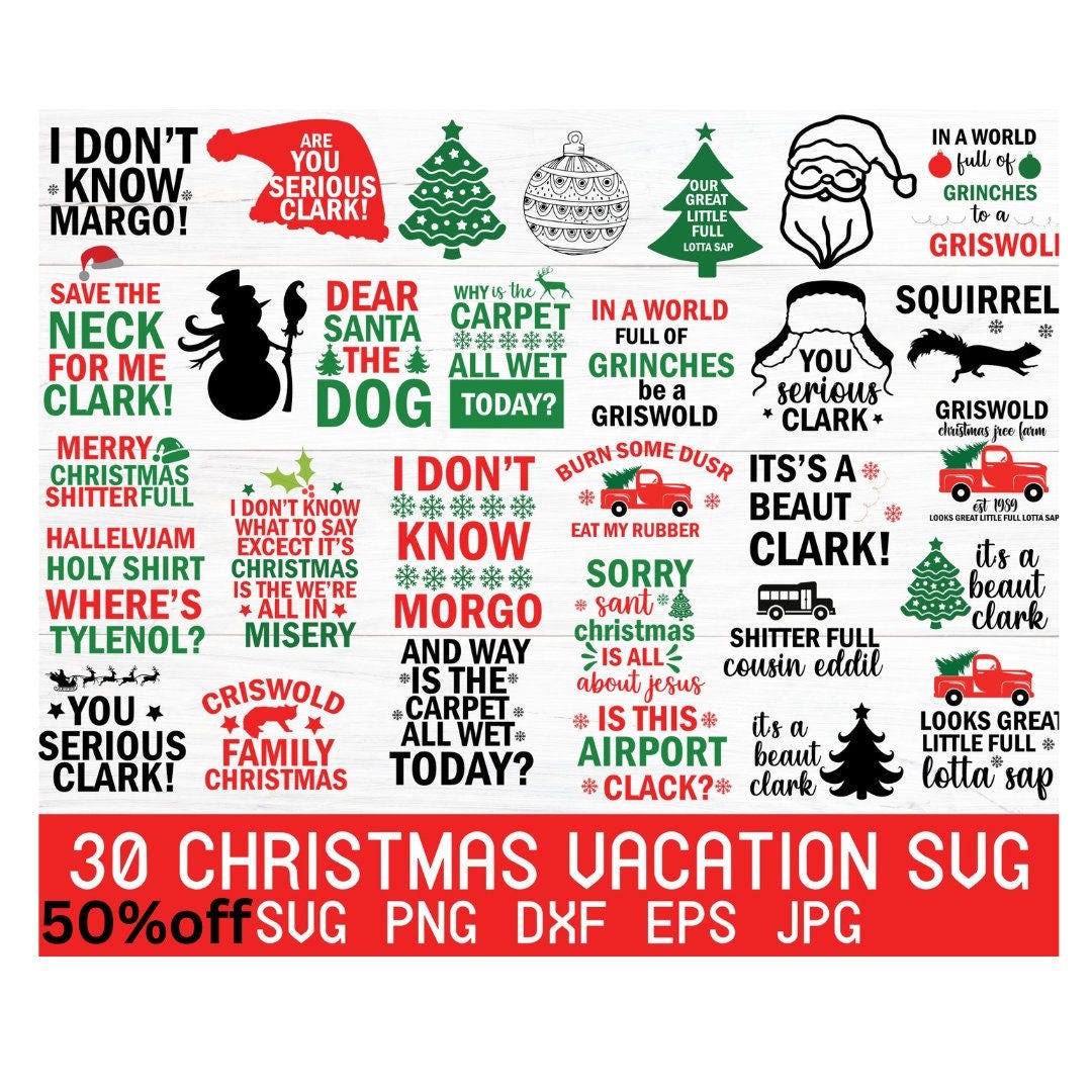 Christmas Vacation SVG Bundle, Christmas svg, Are You Serious Clark, Merry Christmas Designs,  christmas vacation, Santa Svg, Winter Svg