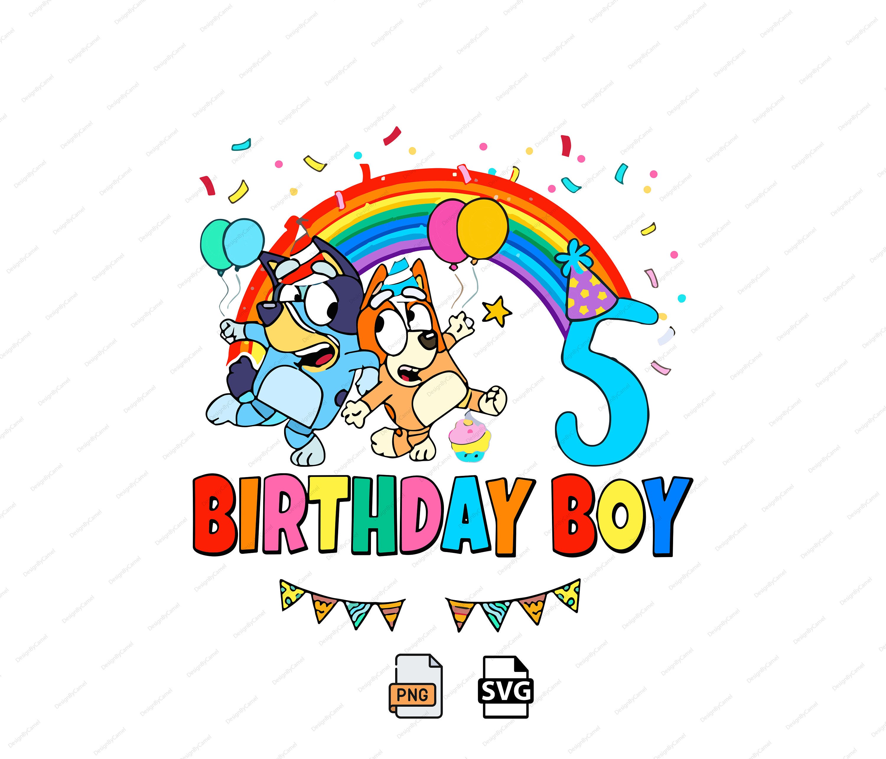 Bluey Birthday PNG, Birthday Boy Png, Bluey Png, Bluey Png File, Bluey Party Png, Bluey Family png, Bluey Dogs Png