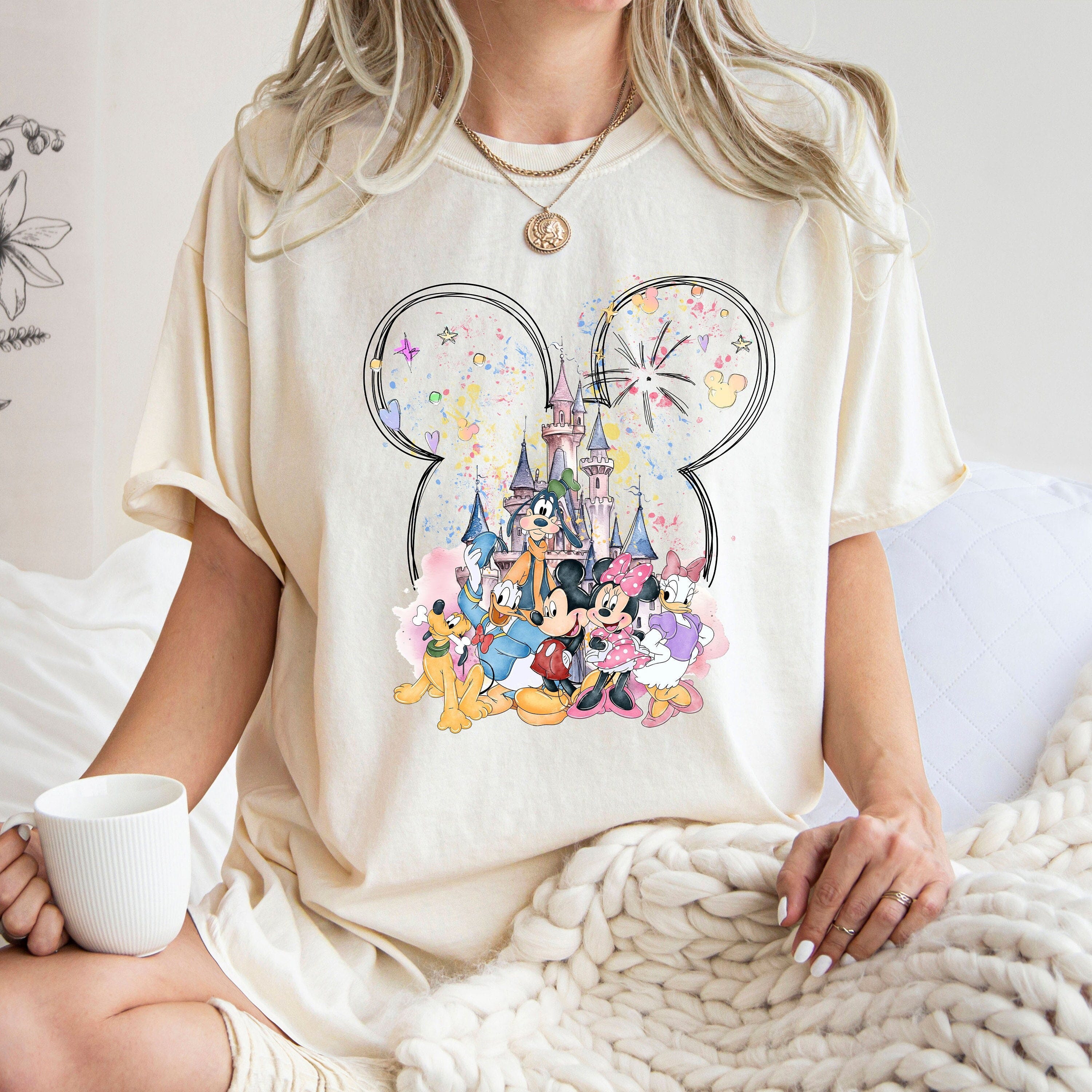 Comfort Colors Mickey And Friend T-Shirt, Disney Castle Shirt, Disneyland Shirt, Mickey and Minnie Shirt, Disney Vacation T-Shirt