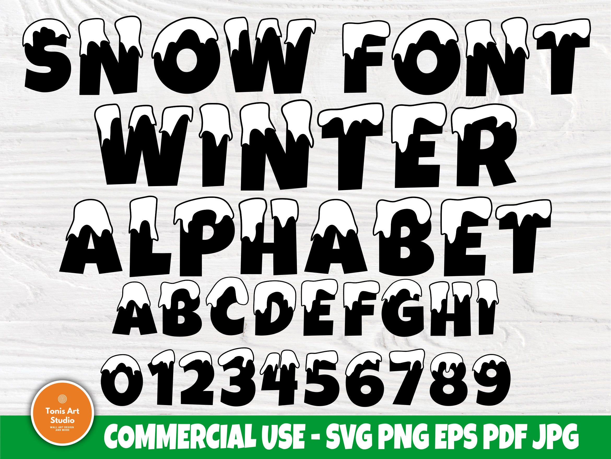 Snow Font SVG | Winter Alphabet | Christmas Svg | Winter Letters | Snow Monogram | Svg Files for Cricut and Silhouette | Snow Letters Svg