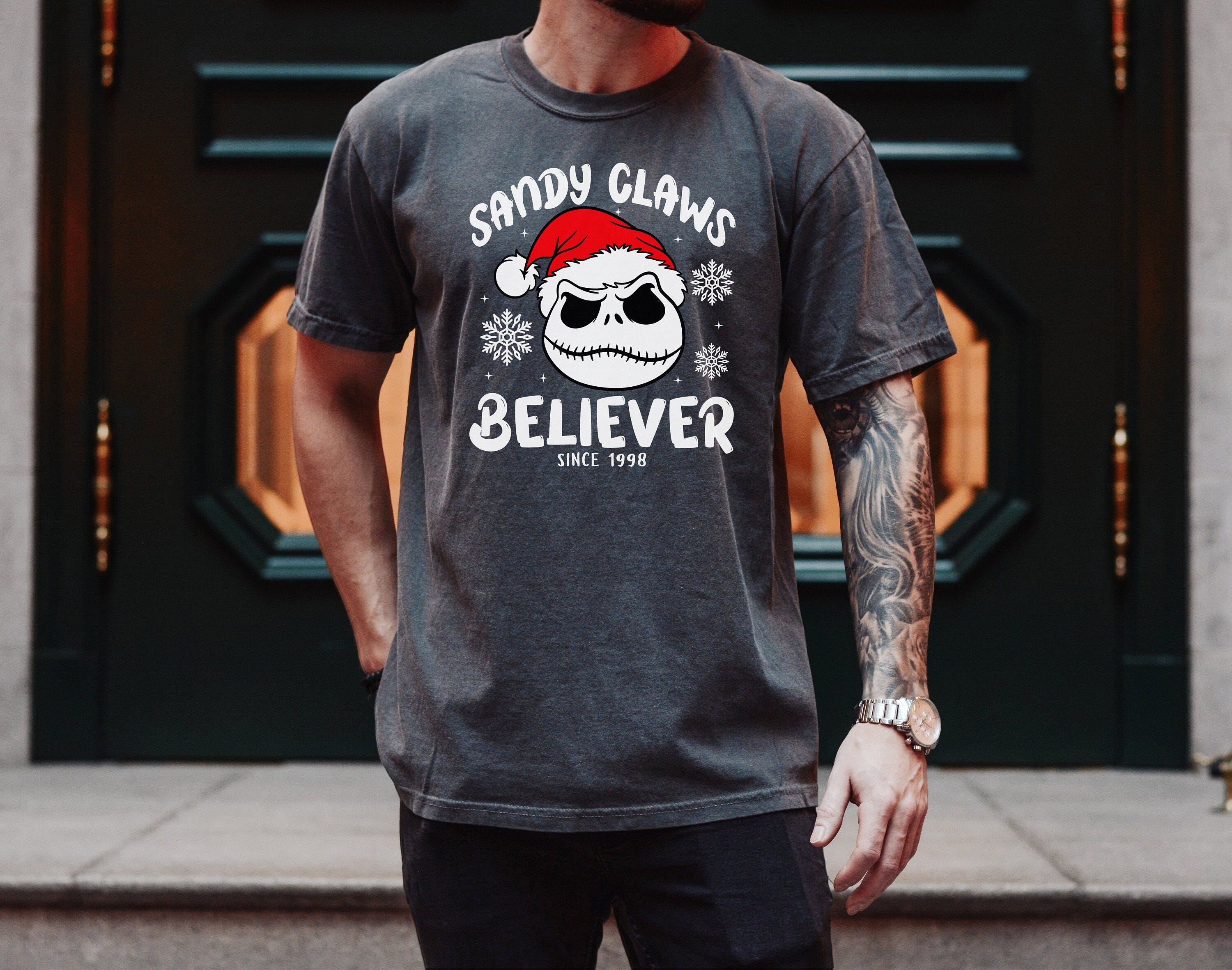 Sandy Claws Believer Inspired by Nightmare Before Christmas Jack Skellington Shirt, Christmas Vibes, The Nightmare Before Christmas Shirt
