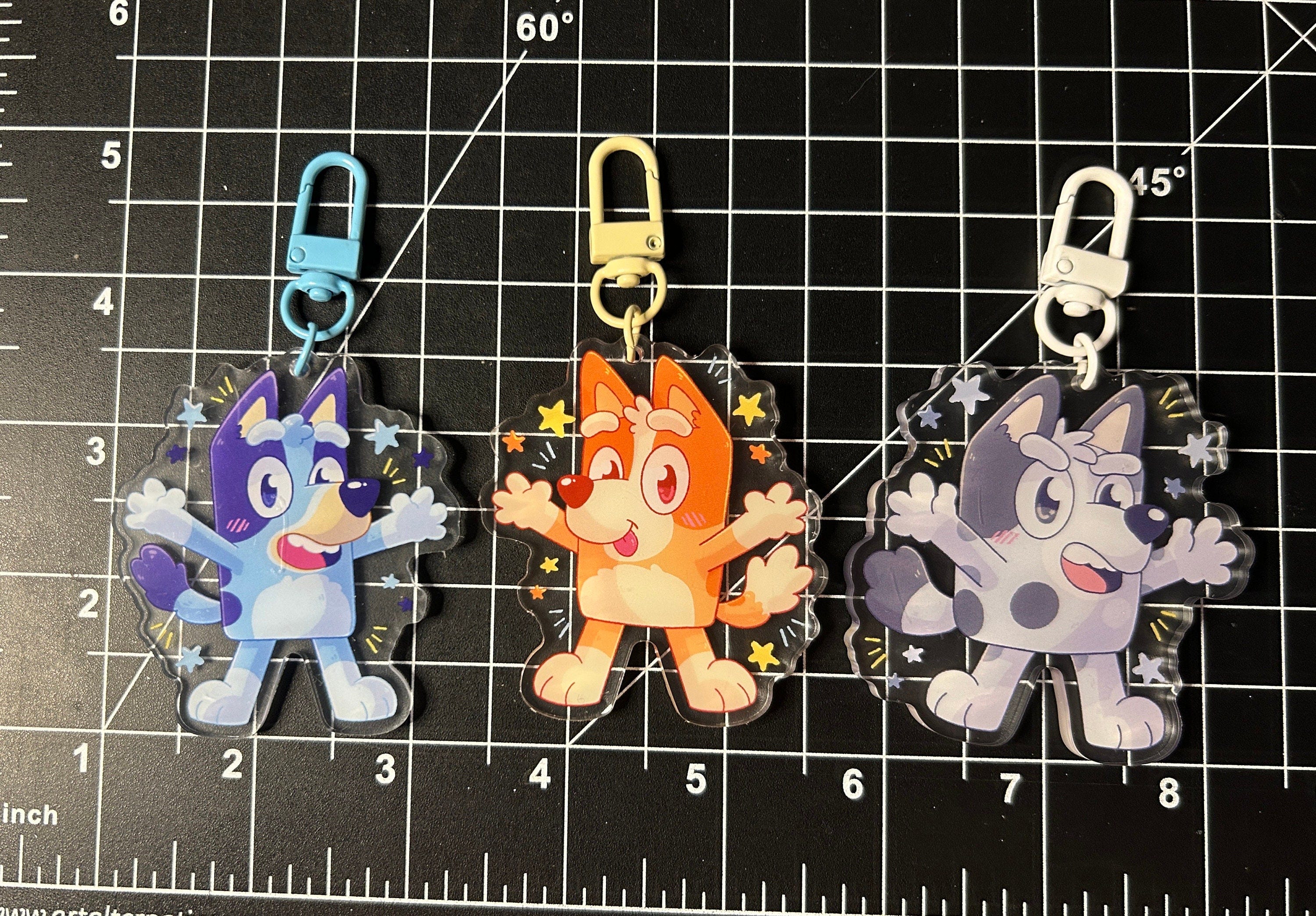 Bluey and Bingo and Muffin Double-Sided Charms