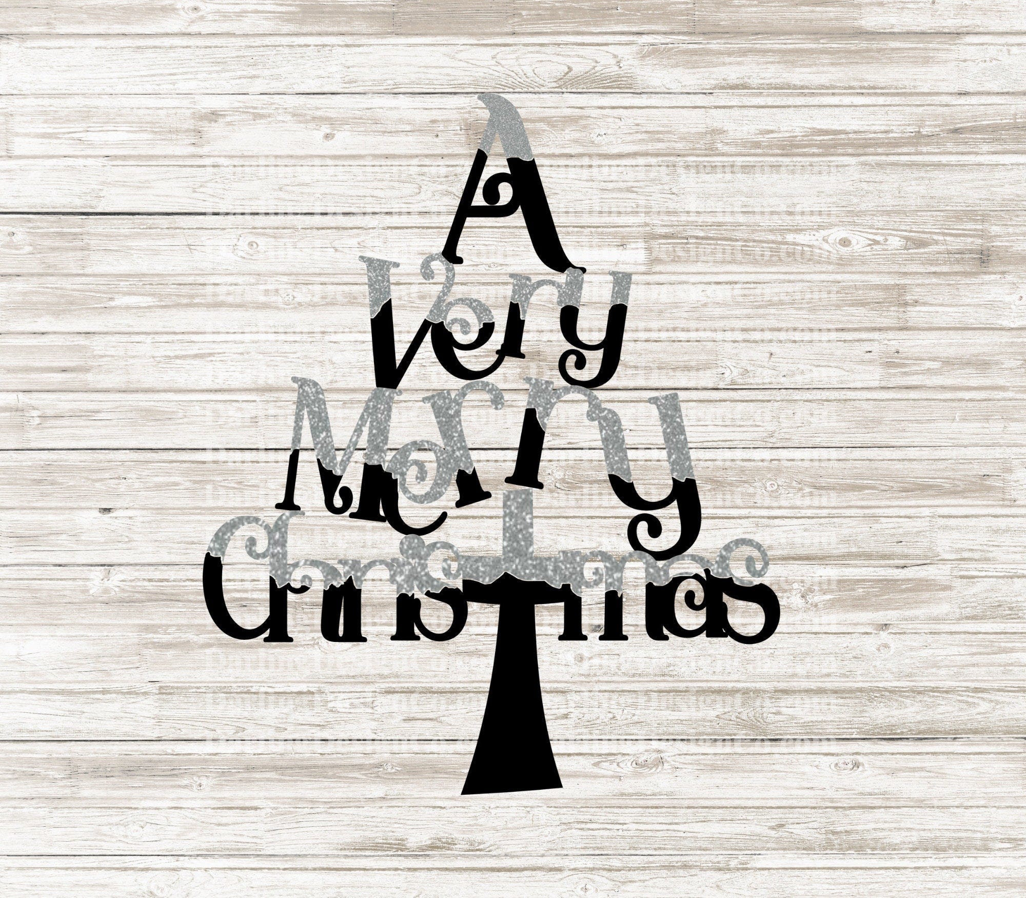 A Very Merry Christmas svg Christmas Tree svg Christmas Tree with Snow svg cut file for cricut or silhouette svg