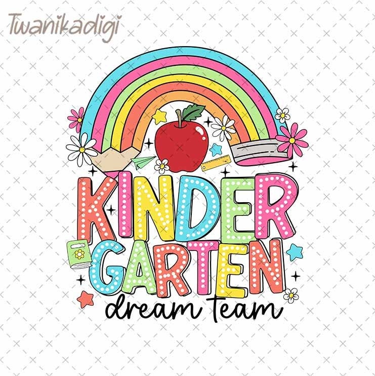 Kindergarten Dream Team Png, Kindergarten Teacher Png, Kindergarten Png, Dalmatian Dots Png, Back To School Png, First Day Of School Png