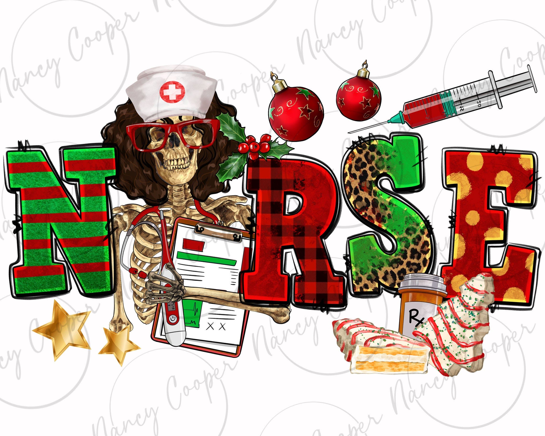 Christmas Nurse png sublimation design download, Merry Christmas png, Happy New Year png, Nurse png, Nursing png, sublimate designs download