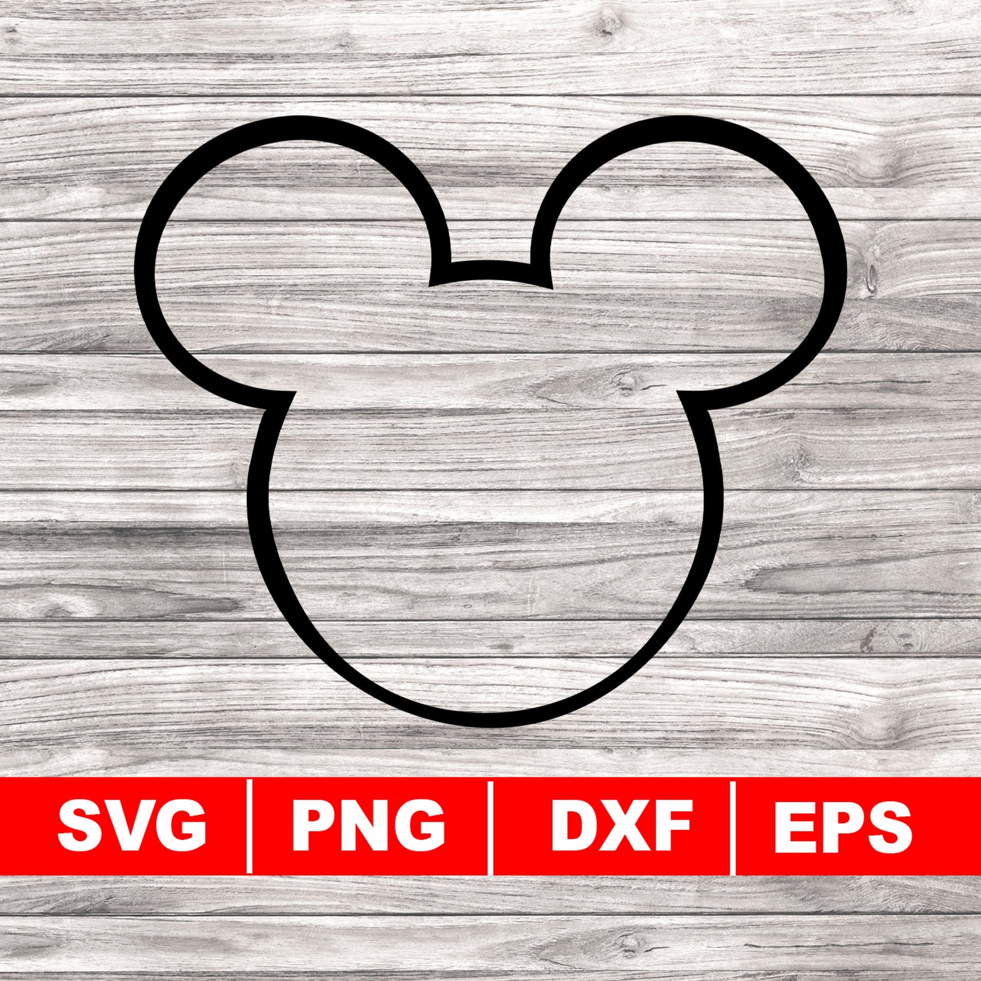 Mickey Head Outline svg, Digital Download, Clipart mouse head, Mouse Head png, svg, eps,dxf