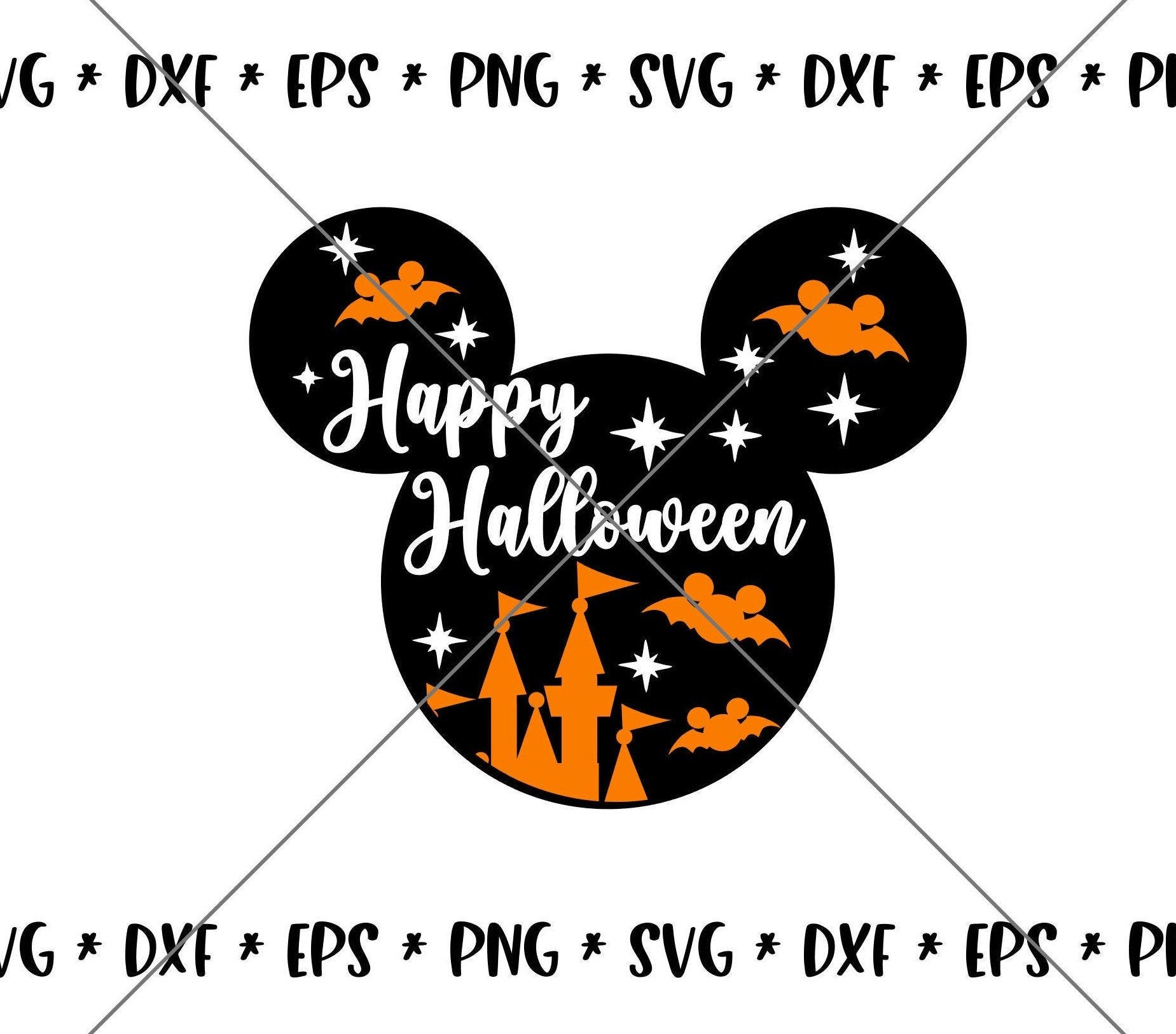 SALE!! Happy Halloween Party Mouse SVG Disney svgs DXF eps png Instant Download File Mickey Disney World Family Trip svg Silhouette--H18