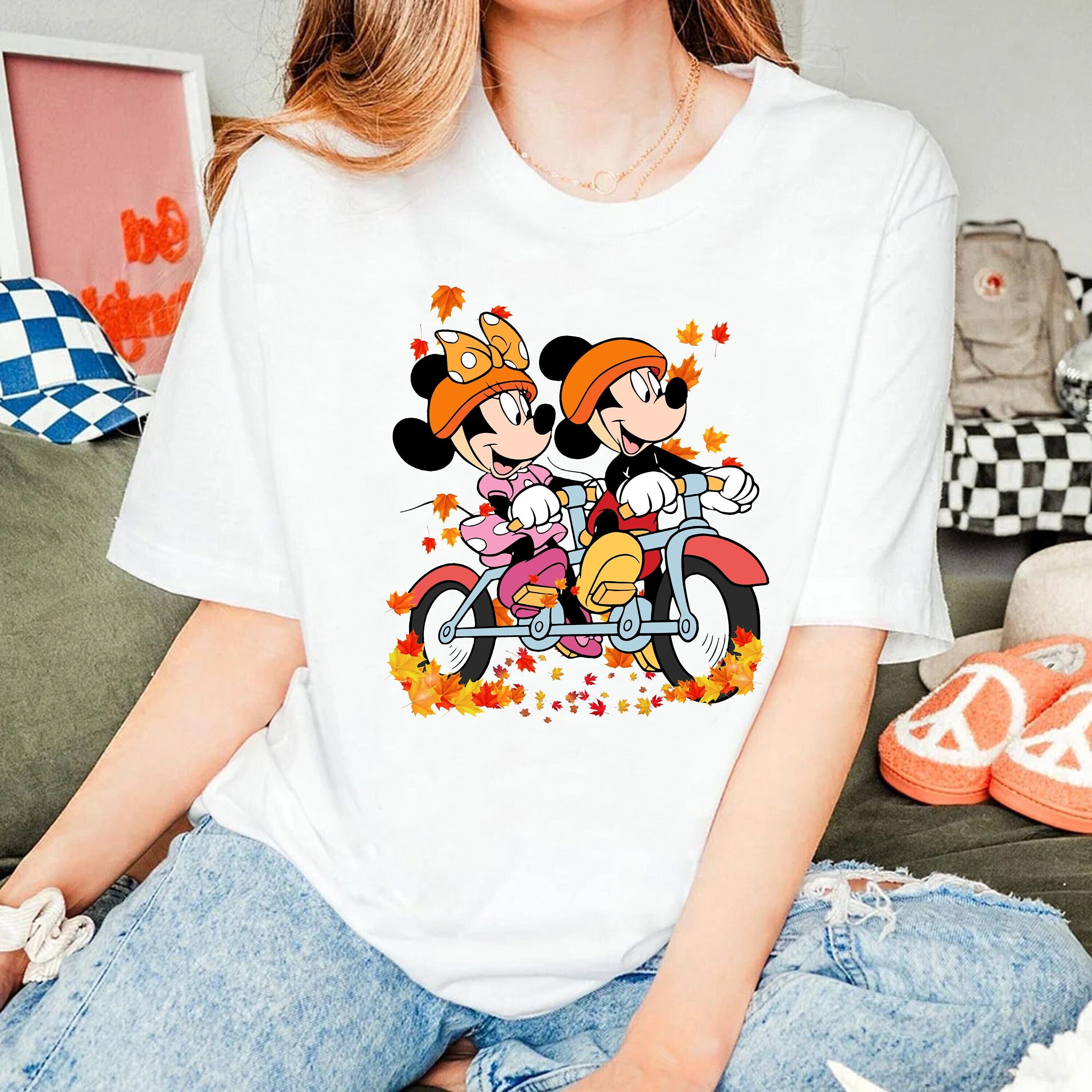 Disney Mickey and Minnie Autumn Vibes T-Shirt, Disney Fall Vibes Shirt, Mickey and Friends Shirt, Disneyland Party Matching Outfits