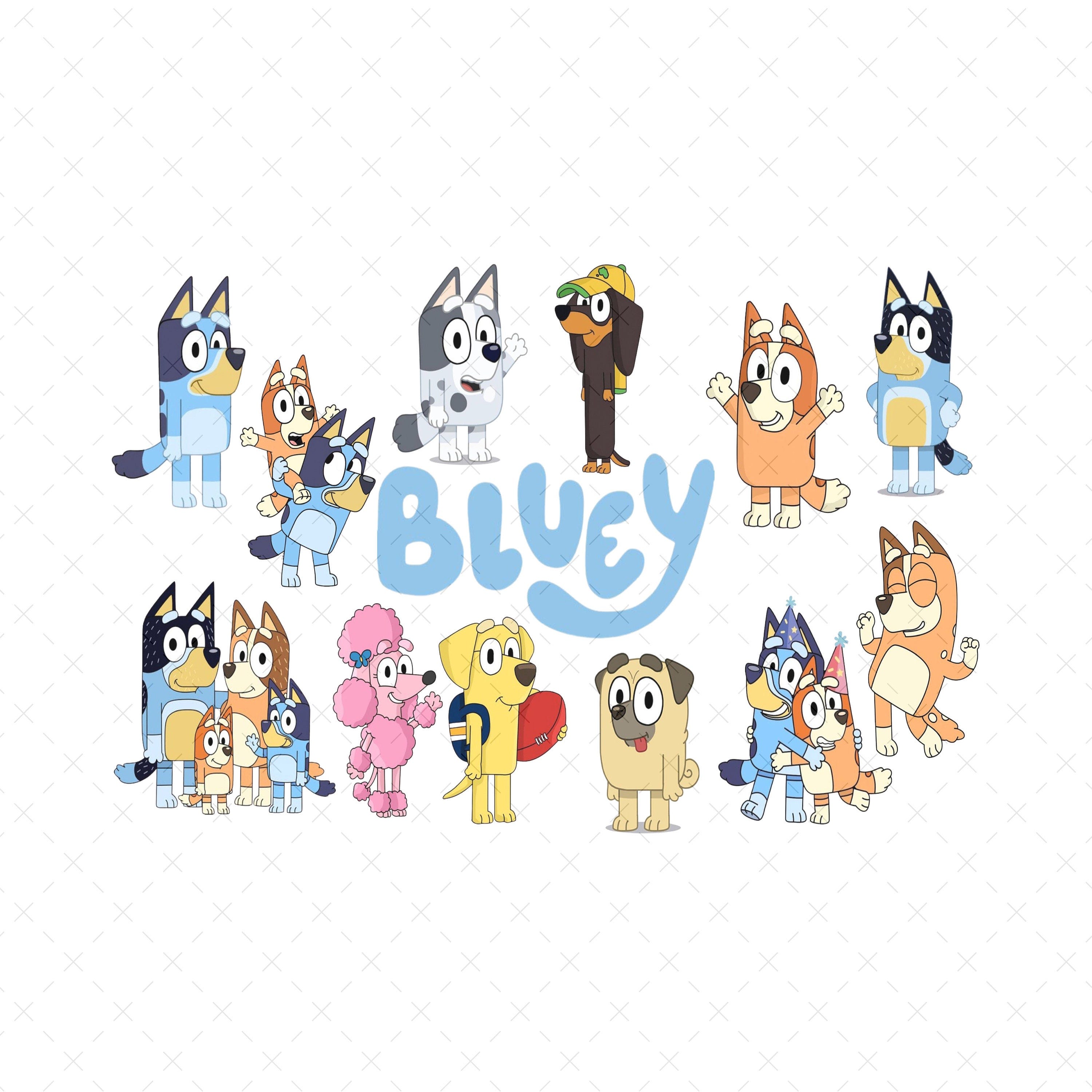 Blue Dog Svg Bundle, Blue Dog Birthday Bundle Blue Dog Family Png Files, Png For Shirts, Birthday Png, Clipart png, Digital Download