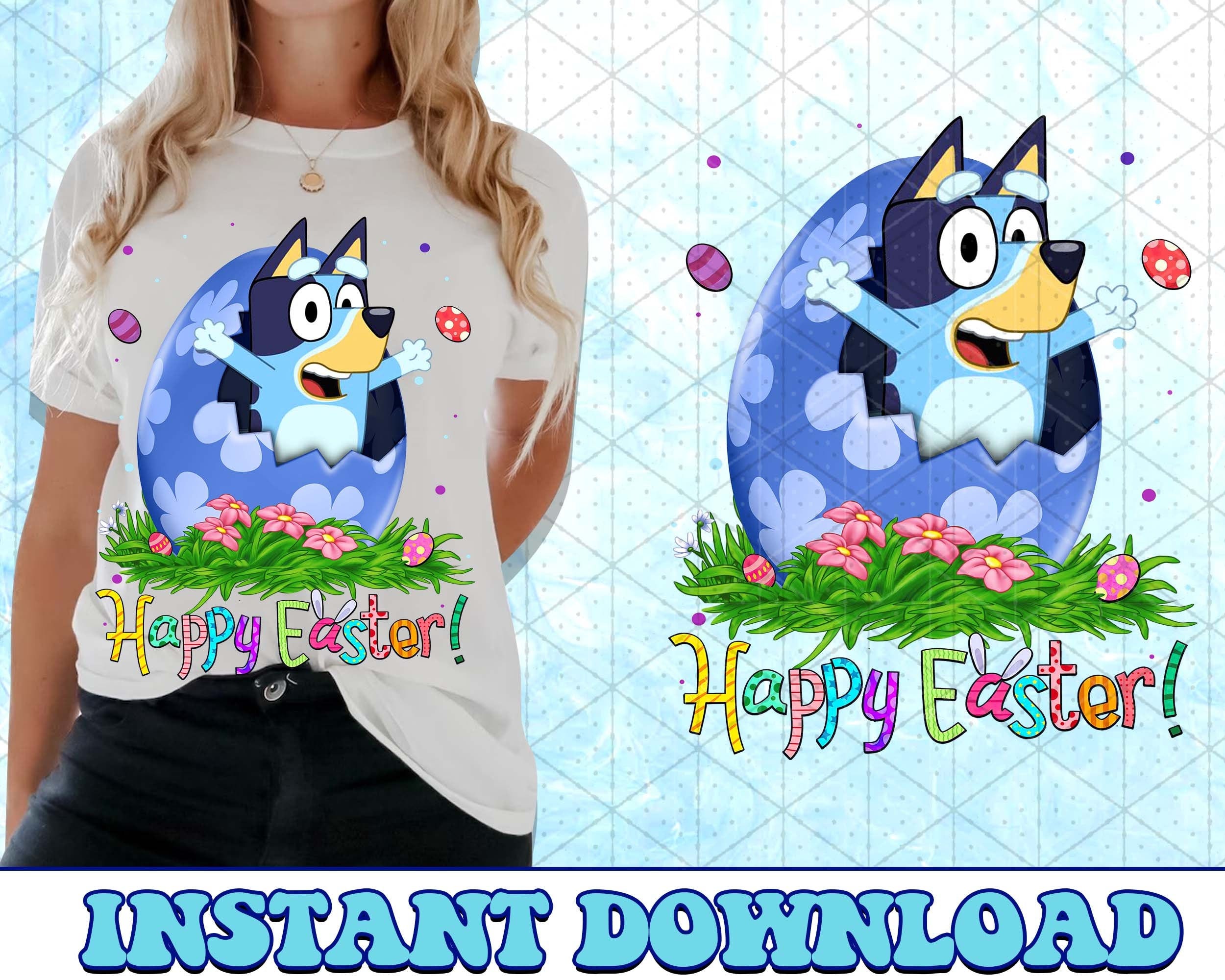 Bluey Easter Day PNG, Bluey Family PNG, Bluey Png, Bluey Bingo Png, Bluey Mom Png, Bluey Dad Png, Bluey Friends Png, Bluey PNG