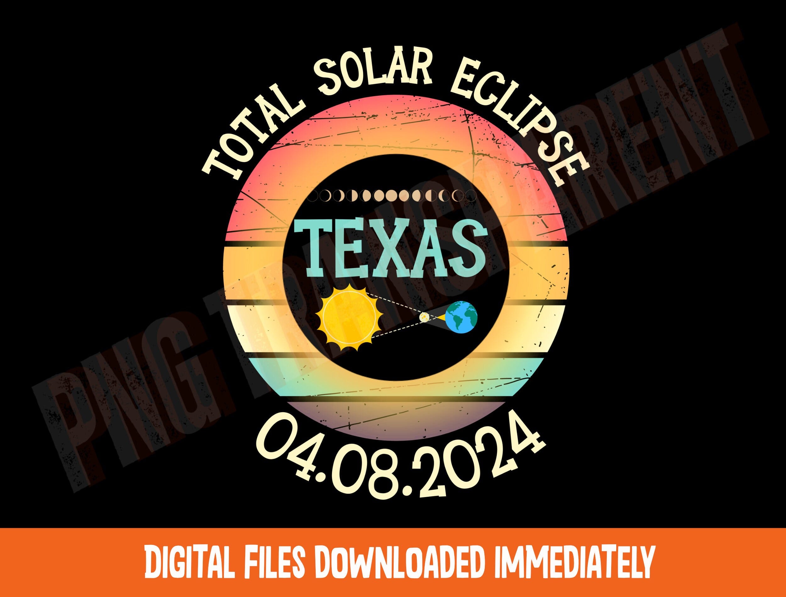 TOTAL SOLAR ECLIPSE Texas png, Texas State Svg,Tx Svg,Texas Outline Svg png
