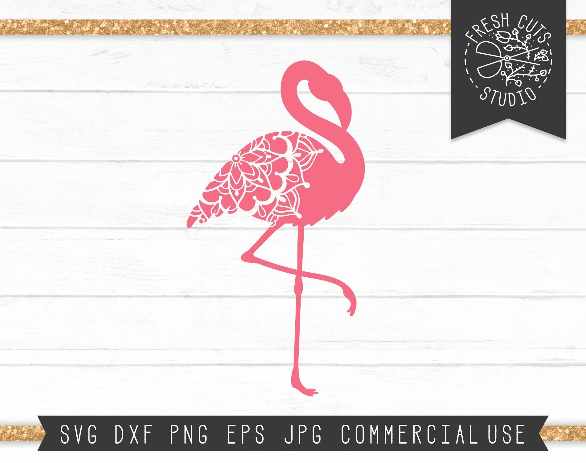 Mandala Flamingo SVG Cut File Design Instant Download, Files for Cricut, Mandala Animal svg, Flamingo Clipart, Tropical Summer Shirt Svg png