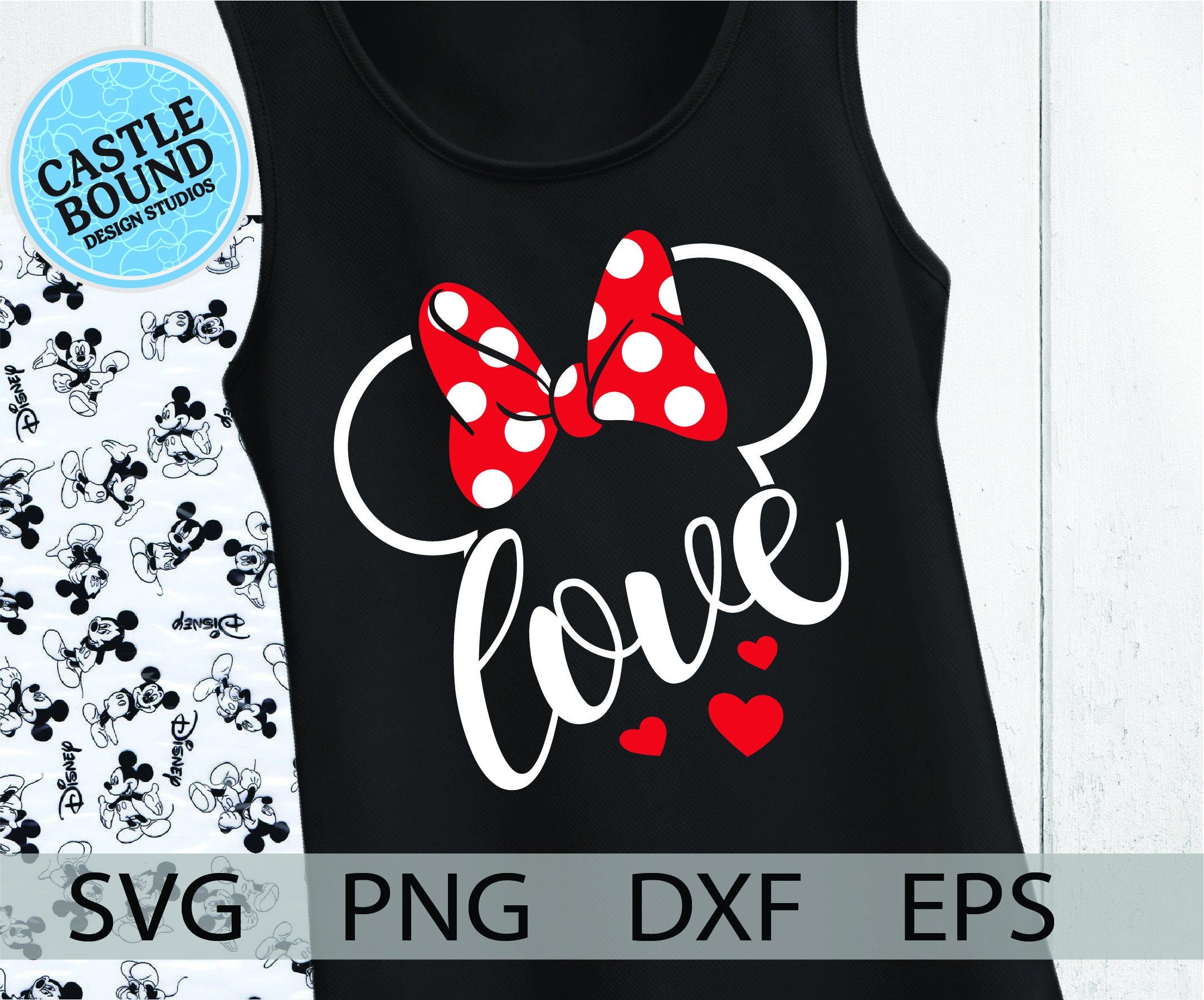 love Disneyland trip, Minnie love shirt, Love Minnie Mouse SVG, Minnie Bow svg, Minnie Mouse Ears Svg, Dxf, Png, print files, vacation