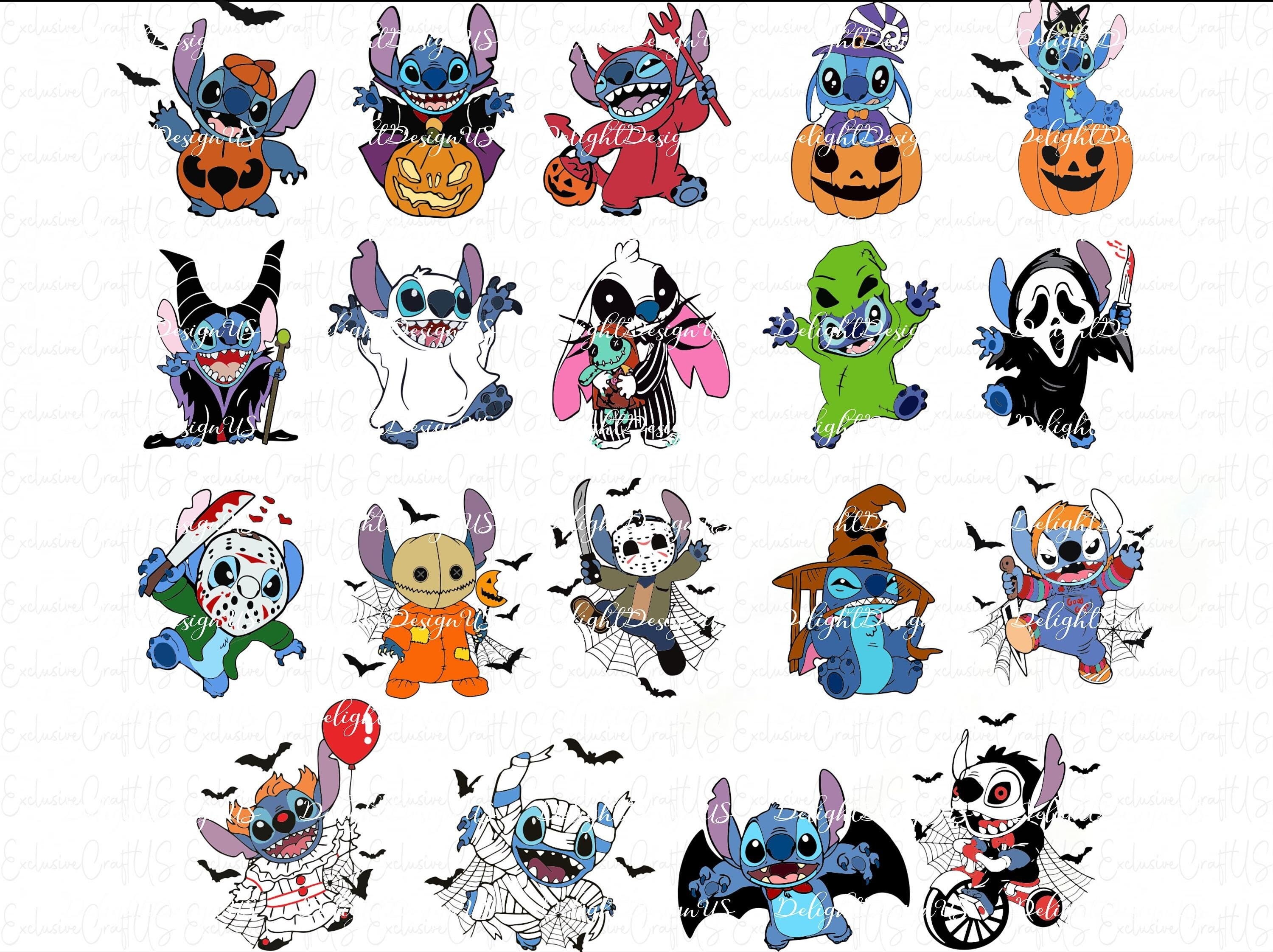 Bundle Halloween Stitch Svg, Stitch halloween Svg, Stitch Cut File, Layered Cut File, Blue Alien Svg, Halloween Svg, Svg, Png, Dxf