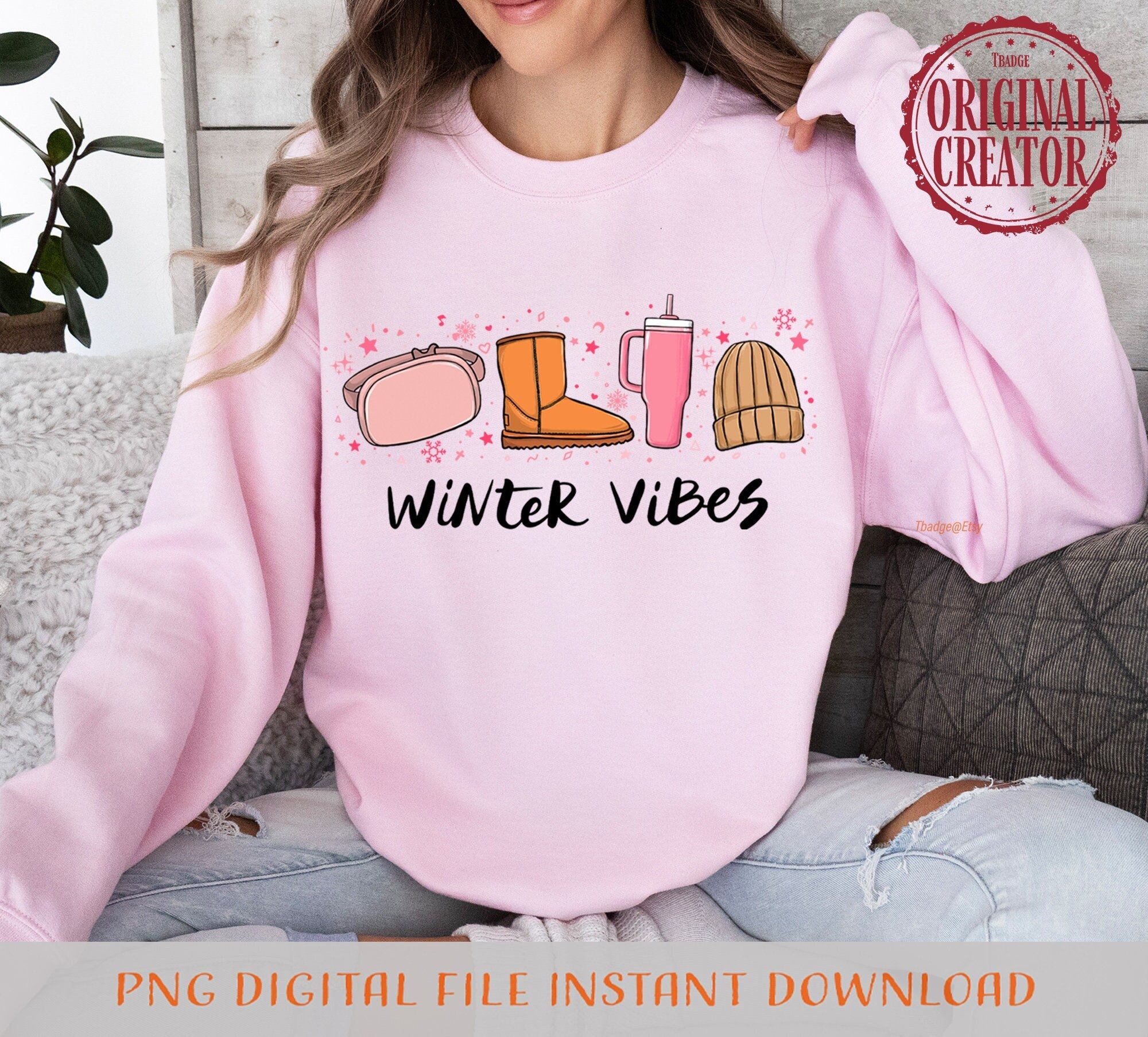 Winter vibes Christmas Png, Winter png Sublimation, Trendy winter Christmas Png, Boojee, gift for her, Download, Belt Bag Boot tumbler PNG.