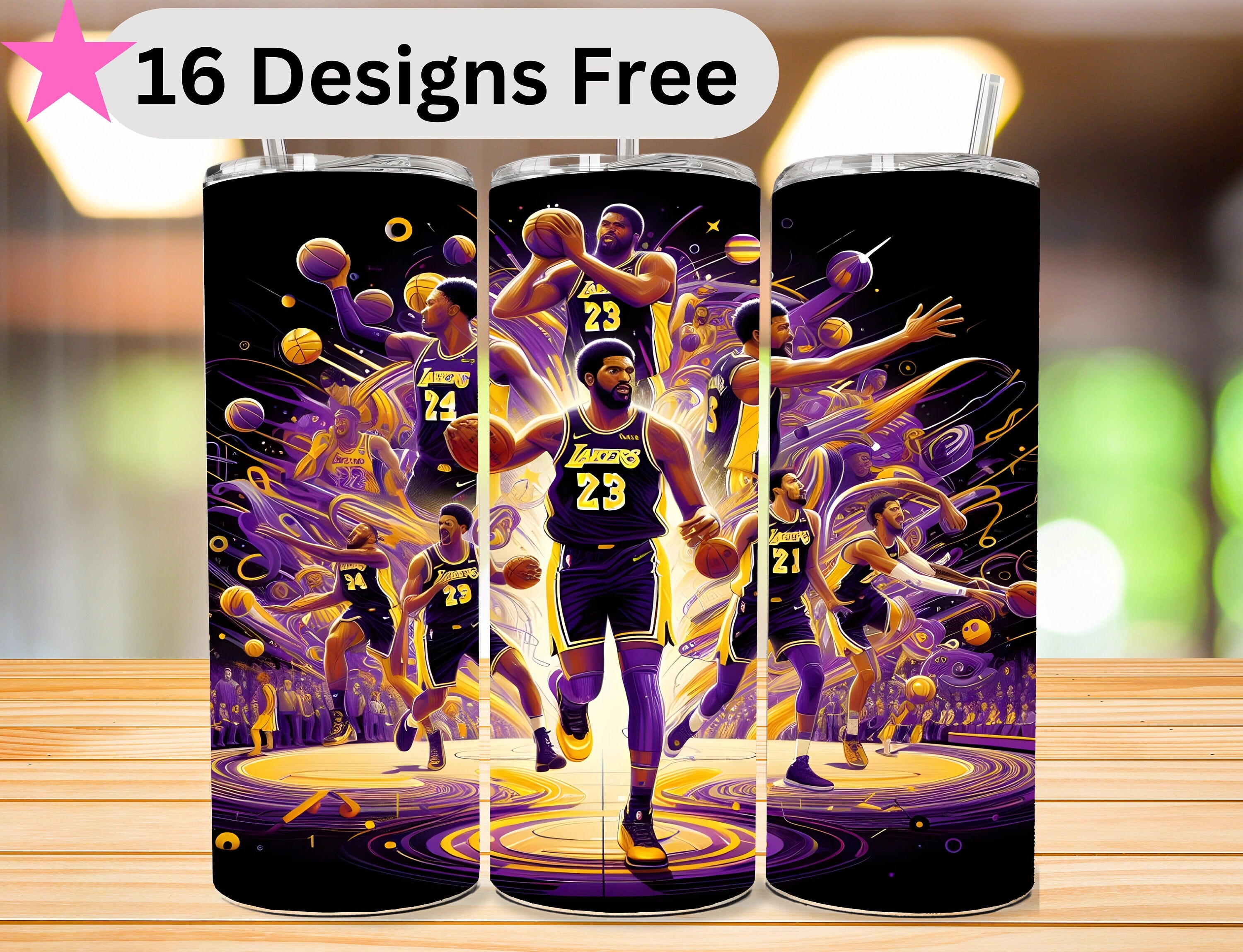 Lakers Tumbler Wrap, Lakers Sublimation Design, High Resolution 300 DPI, Skinny 20oz PNG, Digital Graphic,20 Ounce Sublimation,Straight Wrap