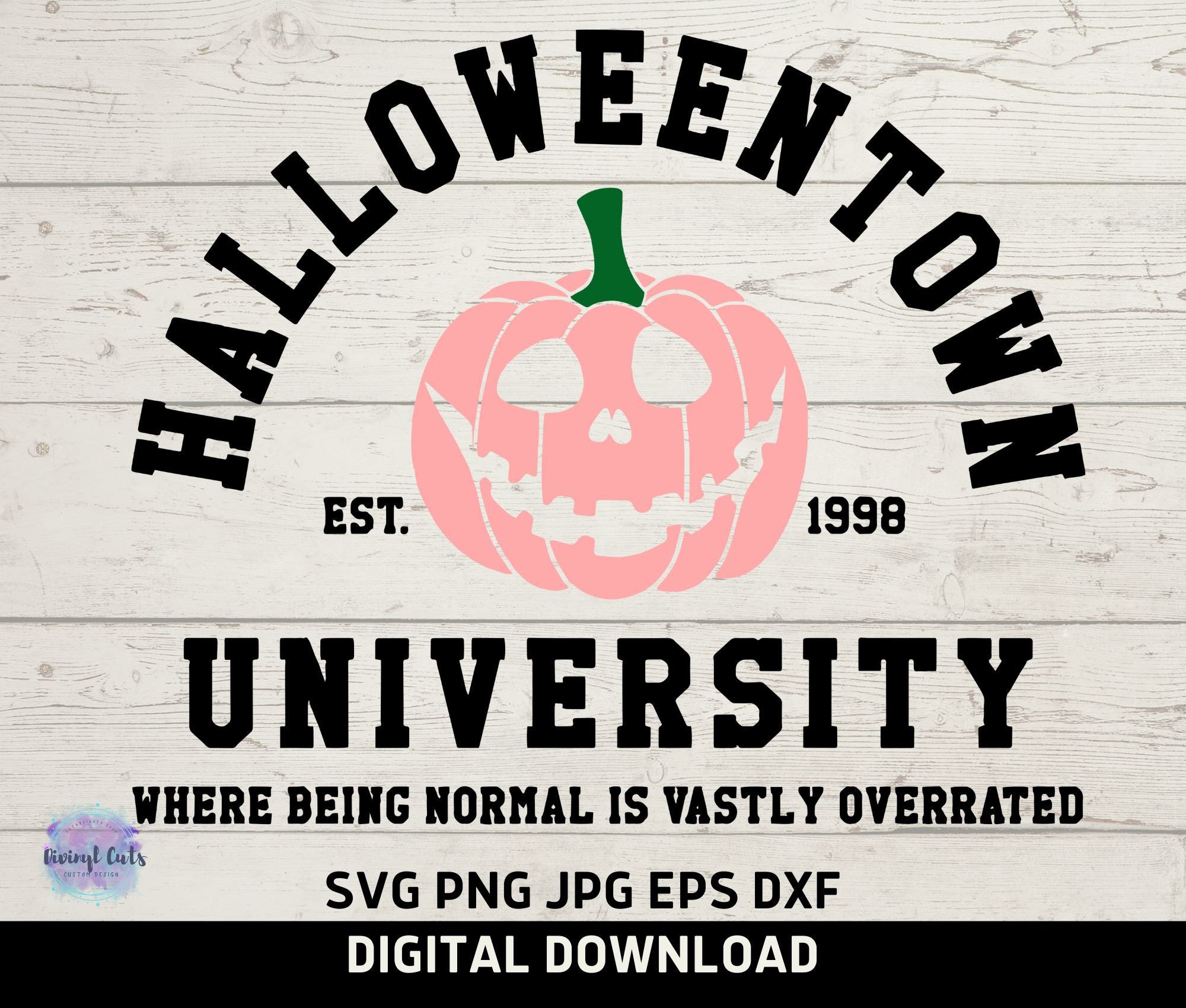 Halloween-town PNG SVG design | Pink Halloween Movie SVG | Digital download
