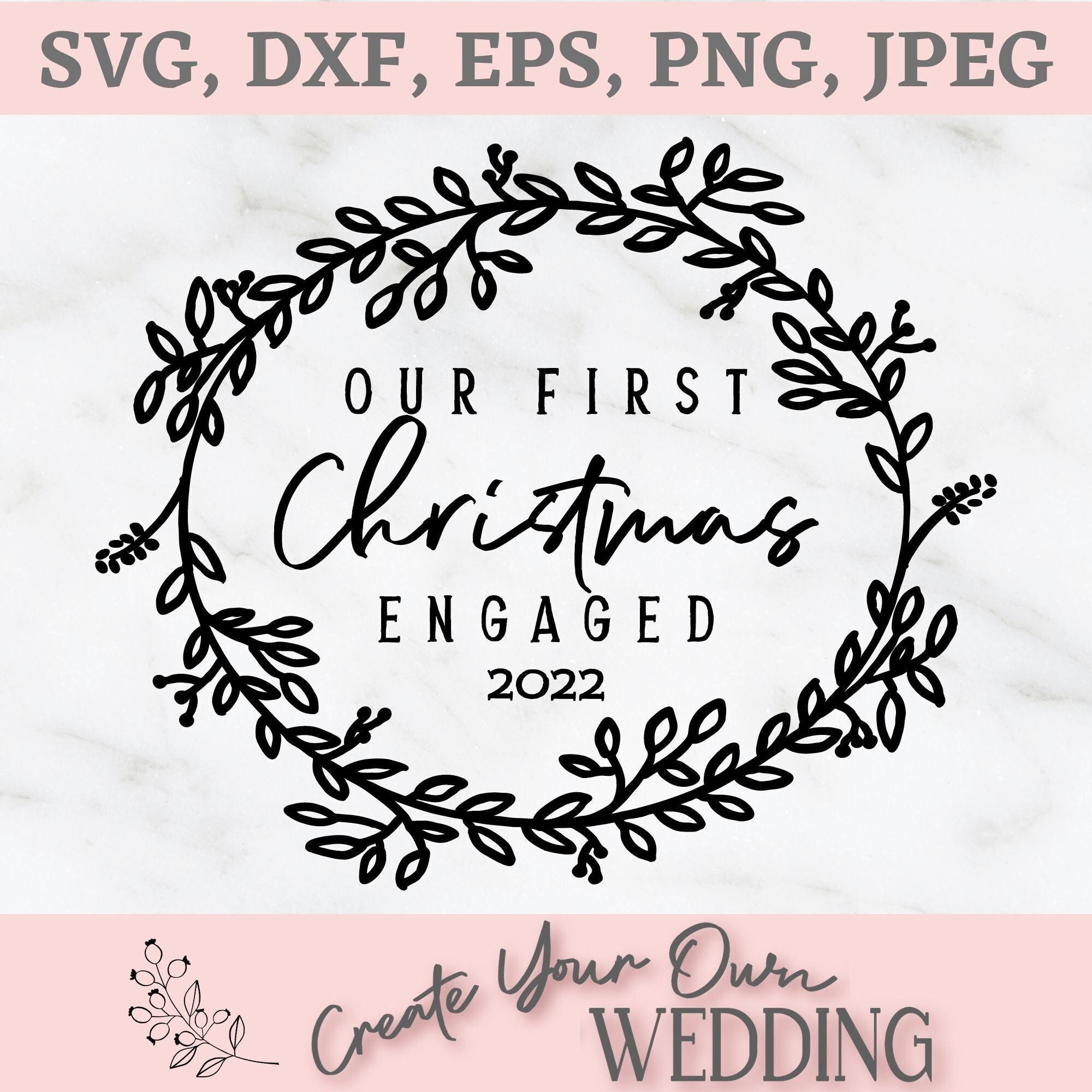 First Christmas Engaged SVG, Engaged Christmas Ornament, Engaged SVG, Engaged Christmas SVG, Engaged Holiday Gift, Engaged 2021 svg