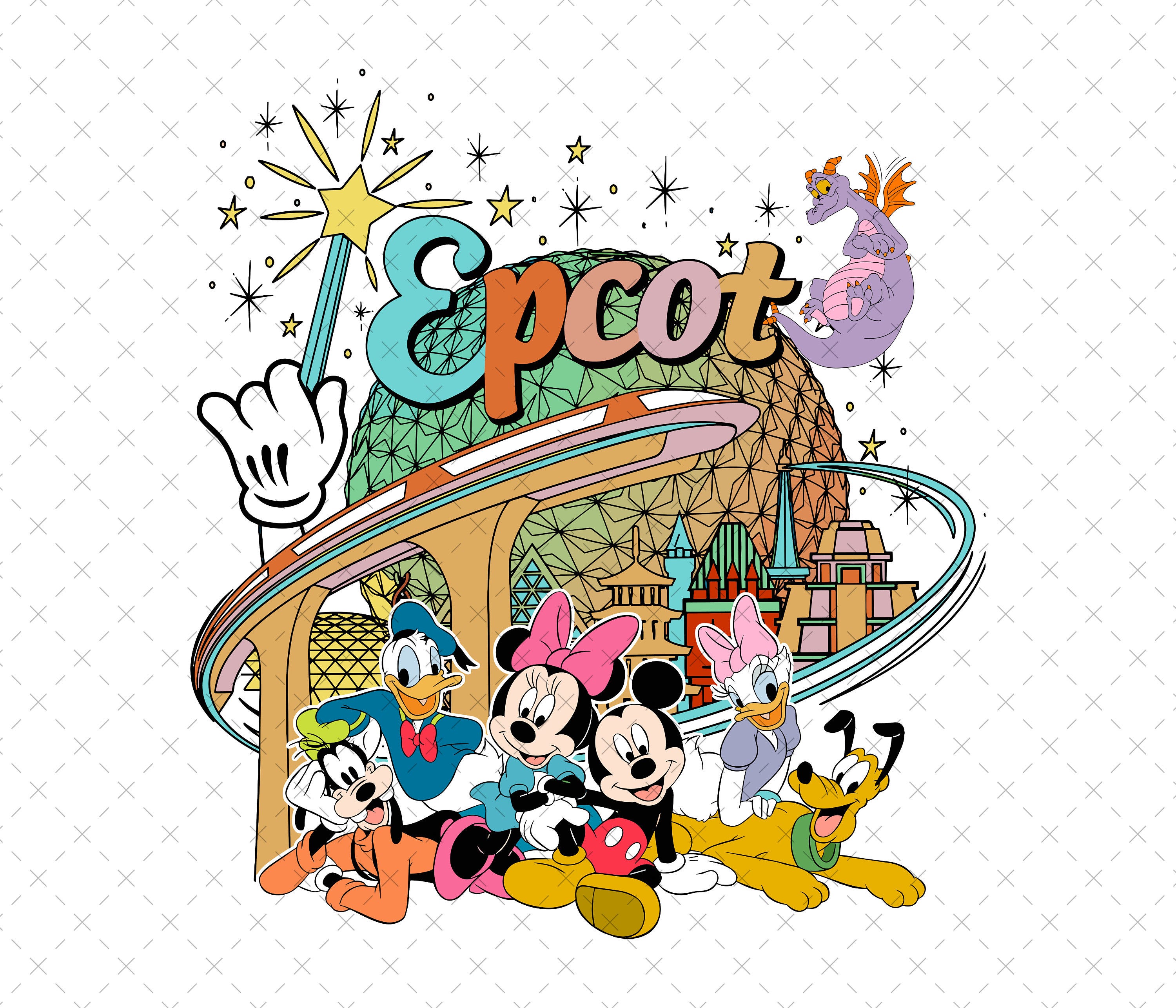 Epcot Png, Mouse And Friends Epcot Png, Family Vacation Png, Magic Kingdom Png, Vacay Mode Png, Digital File, Only Png