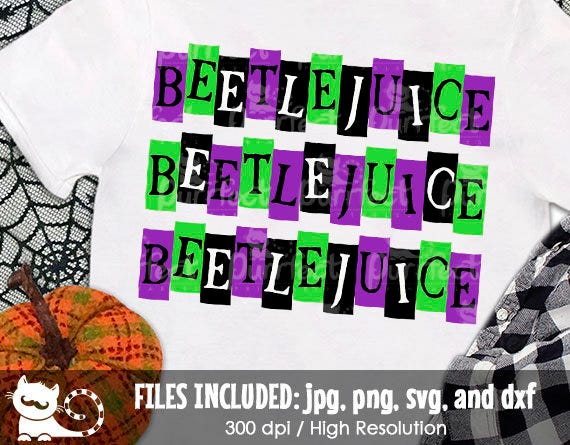 Beetle Horror Juice SVG, Halloween Movie Shirt Design Cut Files, Sandworm Beet Striped, Digital Cut Files svg dxf png jpg, Printable Clipart