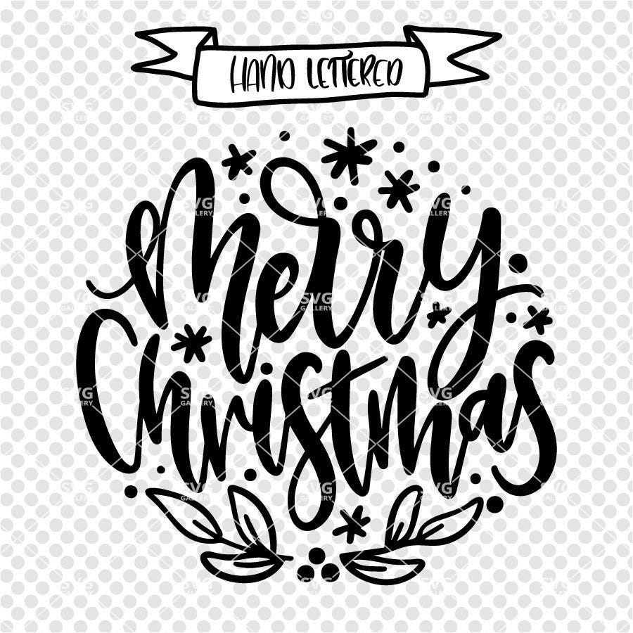 Merry Christmas svg, Christmas SVG, Digital cut file, Santa svg, Merry Christmas cut file, hand lettered, commercial use OK
