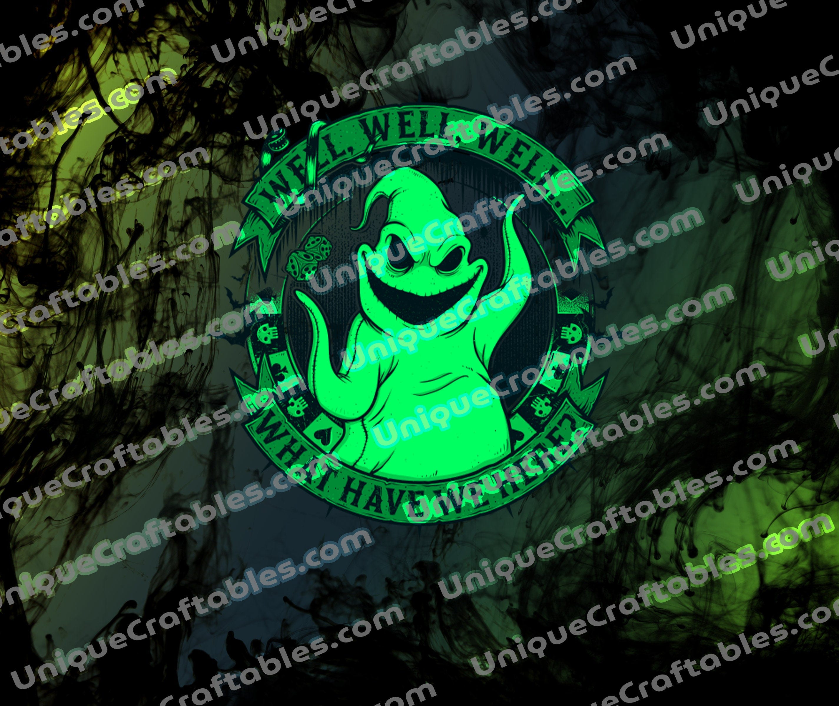 Oogie Boogie Nightmare Before Christmas Sublimation Print PNG Graphics Designs Instant Download Skinny Tumbler 20oz