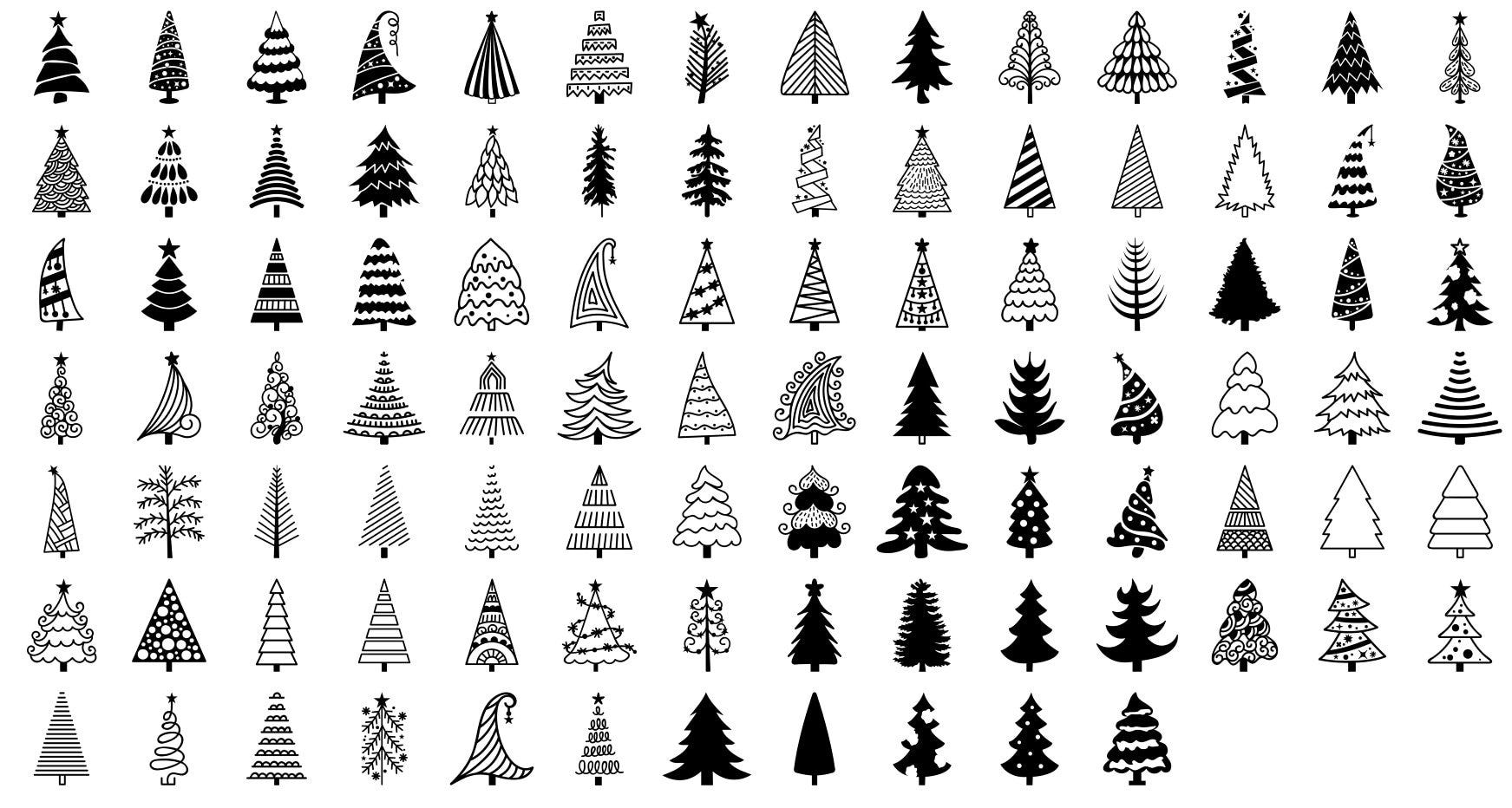 Tree SVG Bundle, Tree PNG Bundle, Tree Clipart, Tree Cut Files Cricut, Tree silhouette, Forest svg, Christmas Tree, Svg, Eps, Ai, Dxf, Png