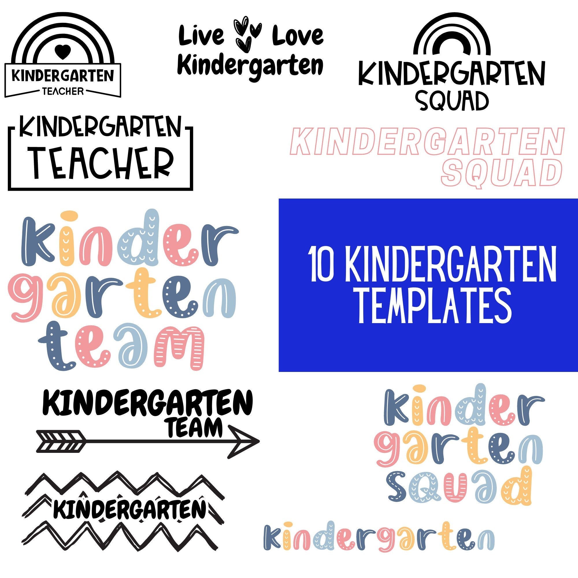Kindergarten SVG Bundle Templates