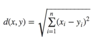 Image result for euclidean distance formula