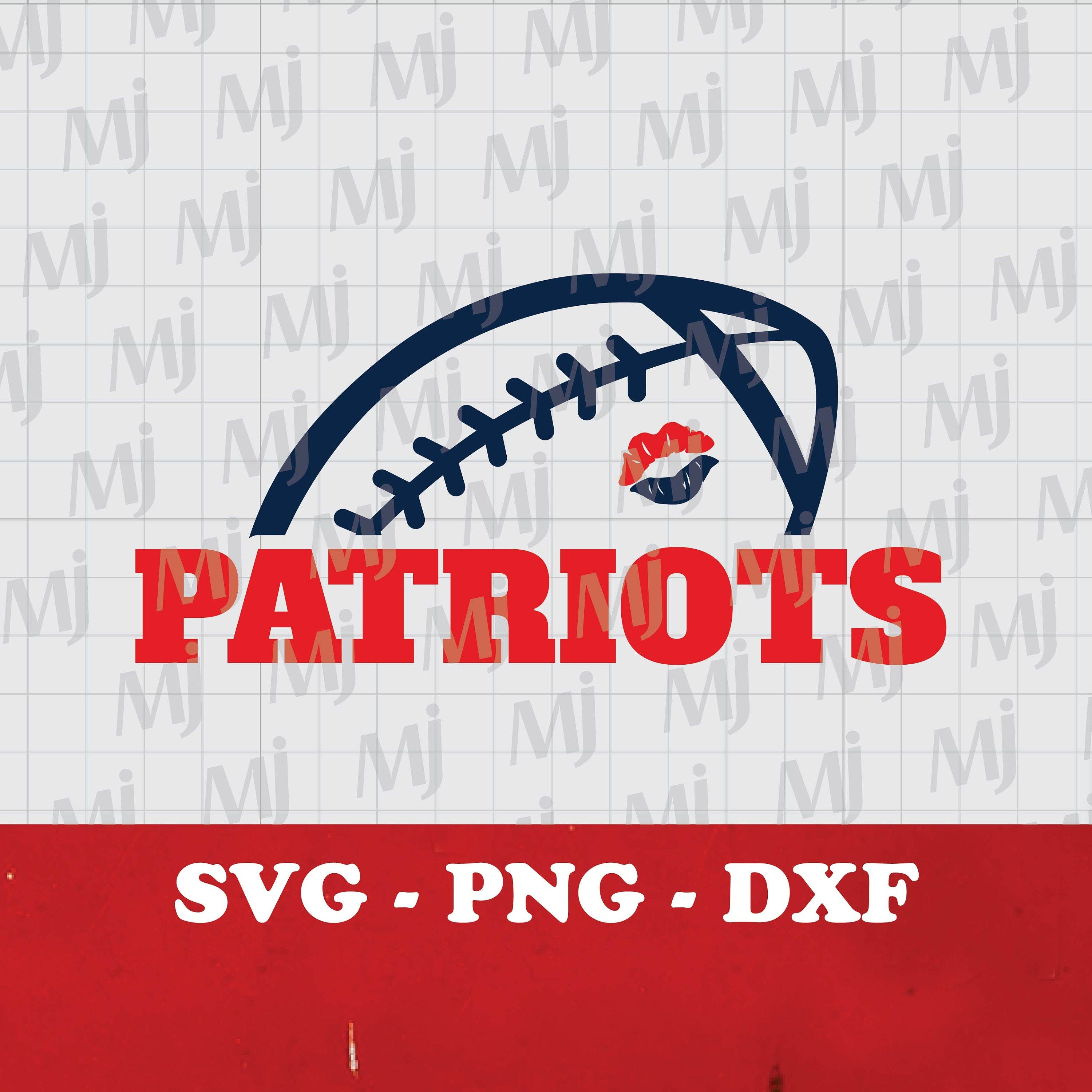 Patriots Football SVG, Football season SVG, Clipart for Cricut, kiss on Football SVG, Patriots Team, Football quote Gift, Digital download