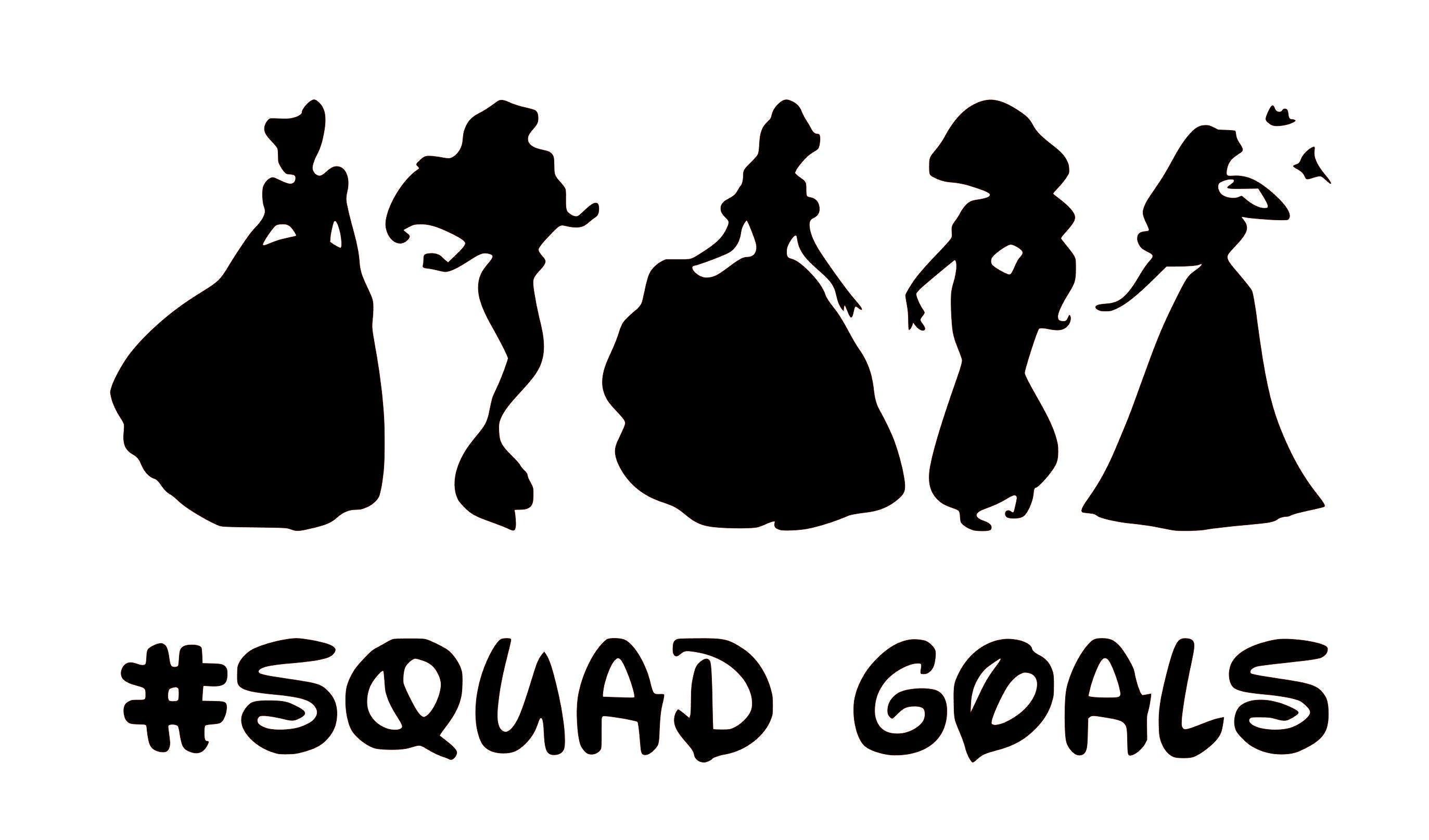 Squad Goals svg, Princess svg, cut files cricut, Princess Squad svg, Princess vector