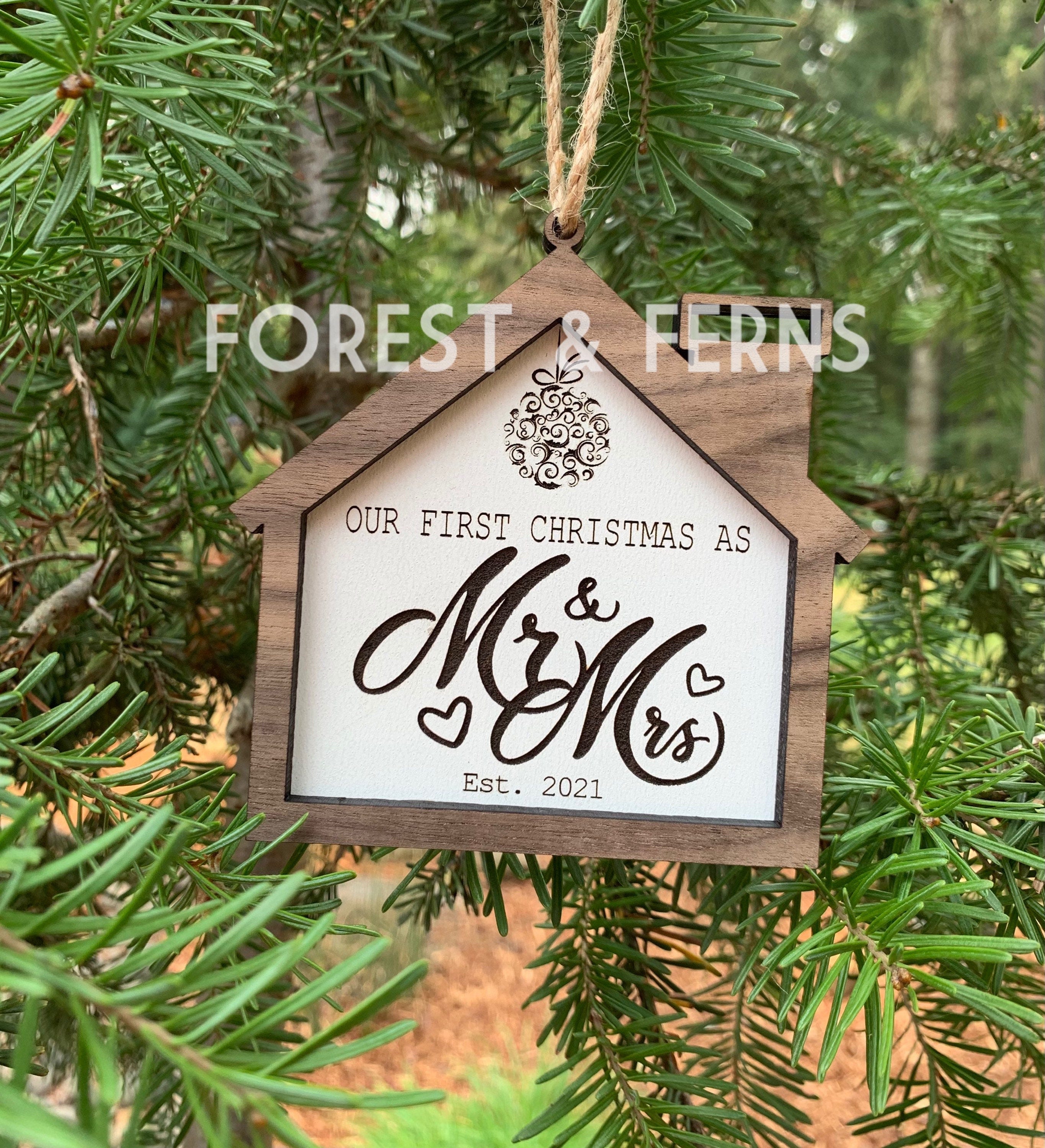 Our First Christmas as Mr and Mrs 2021/2022 SVG Ornament, SVG FILE