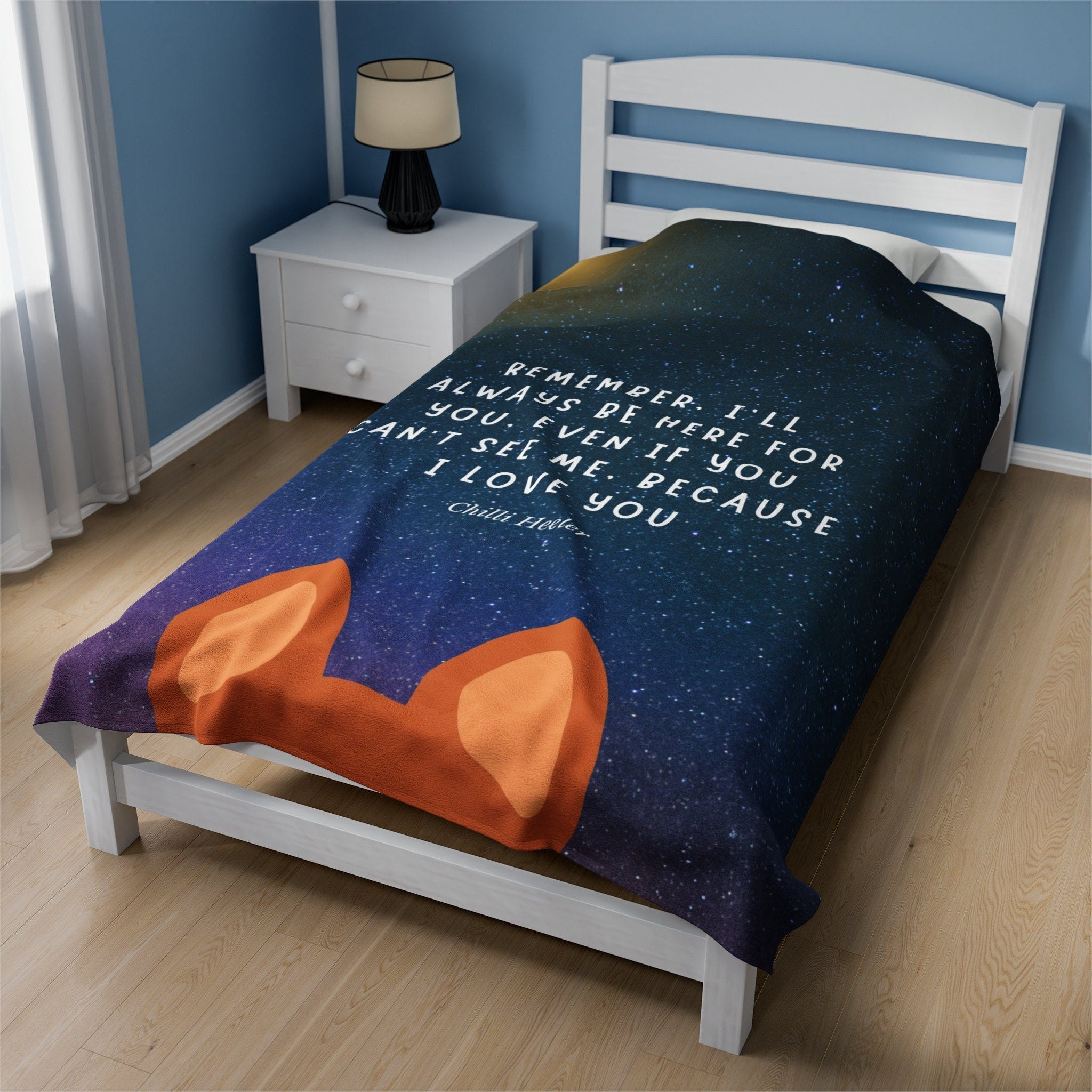 Bluey Sleepytime Quote Plush Velveteen Blanket in Various sizes - Remember I