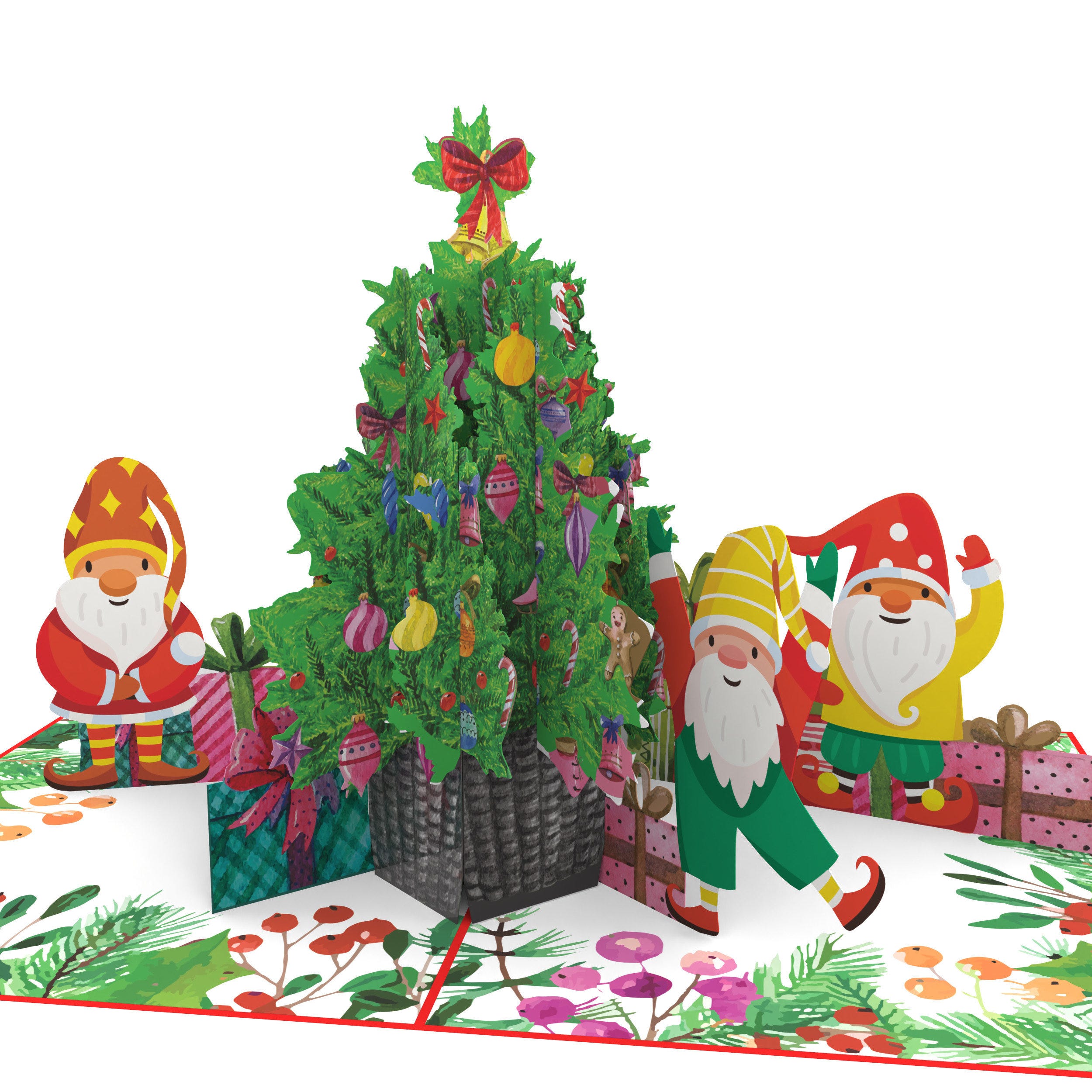 Pop Up Card 3D Colorful Christmas Tree Card Greeting 15 x 20 cm