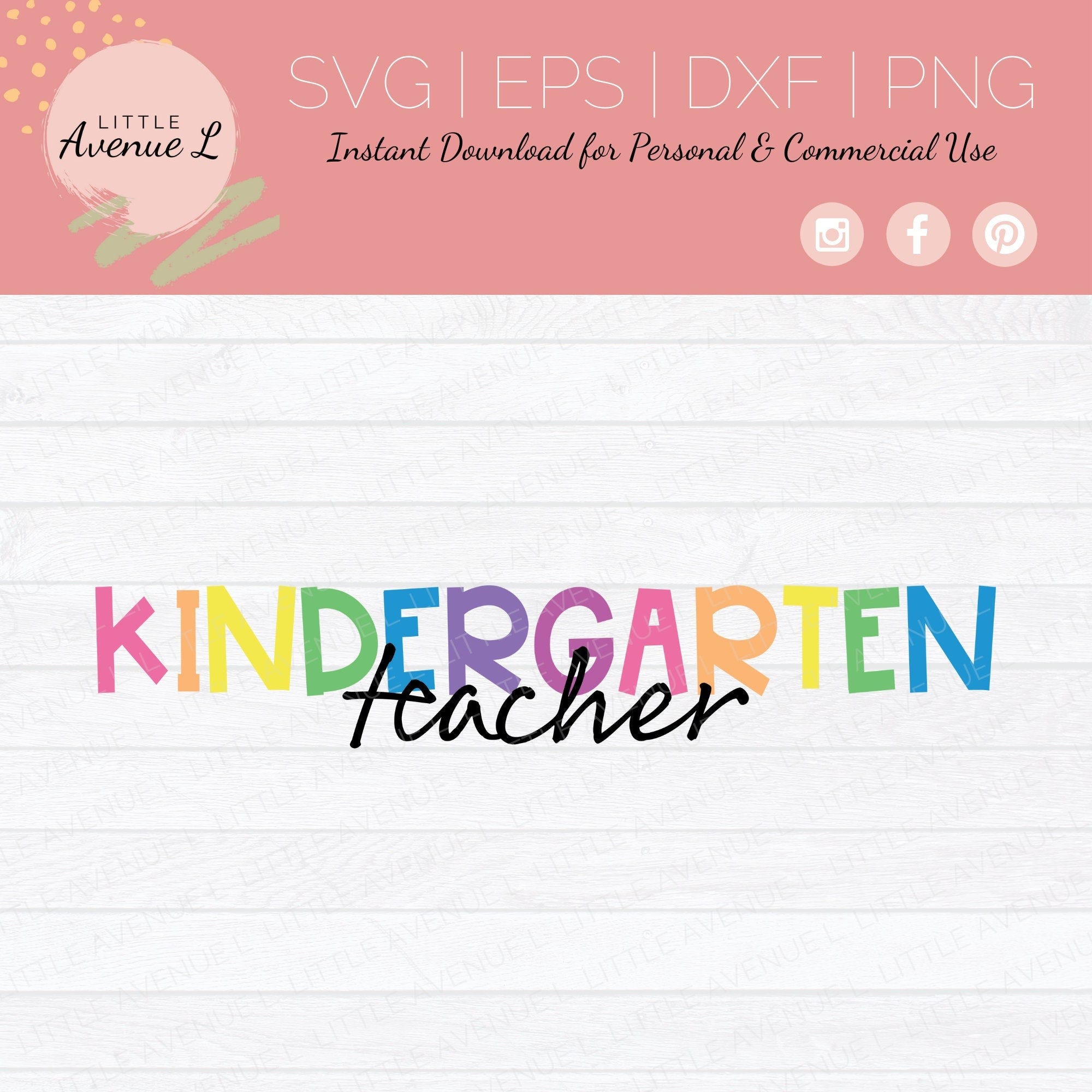 Kindergarten Teacher svg | Kindergarten svg| Teacher svg | Teacher Shirt | Sublimation | Digital Download | Teacher Appreciation | Teacher