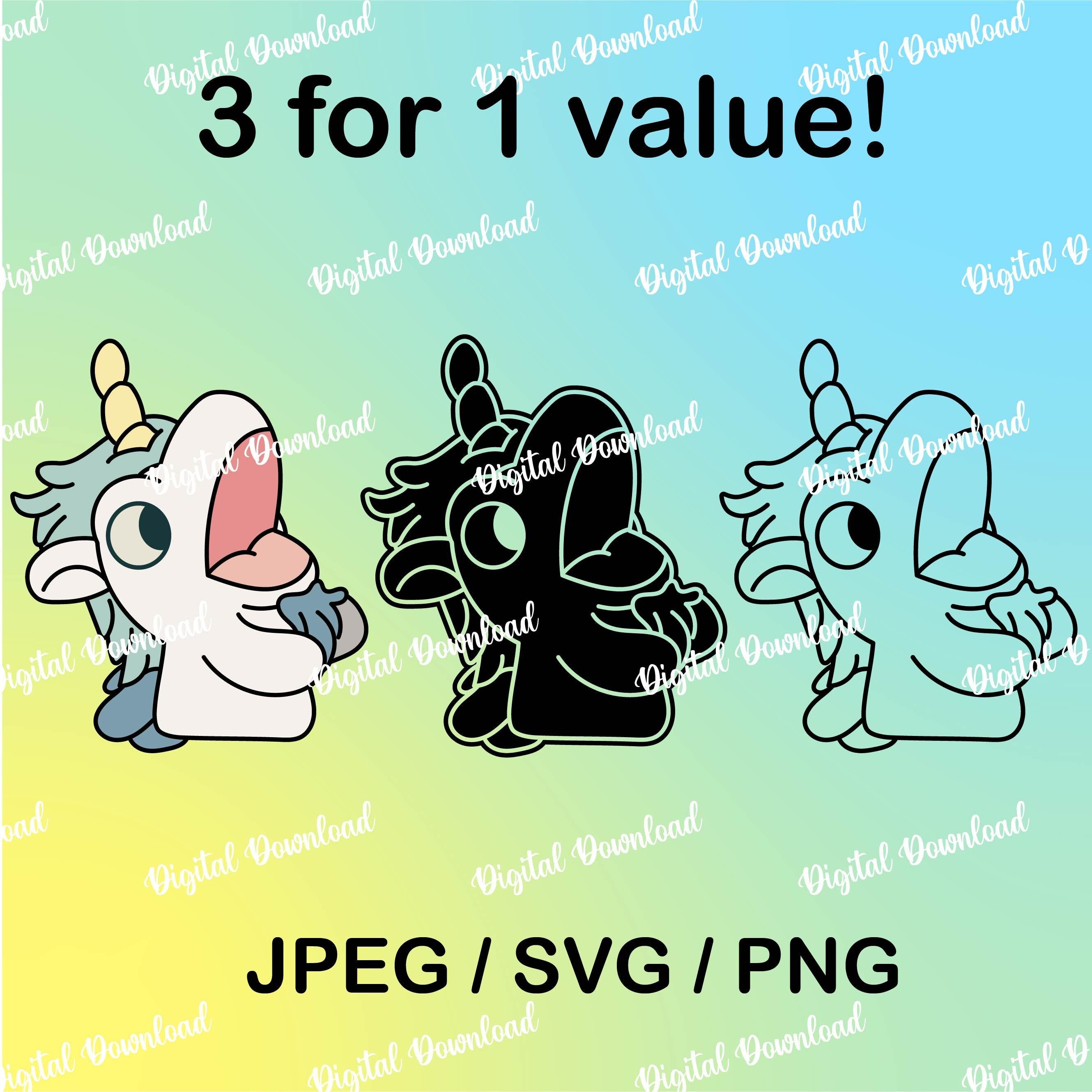 Unicorn horse SVG, JPEG and PNG digital download - layered file unicourse - 3 in one - Cricut, Silhouette Cameo, and all cutting machines