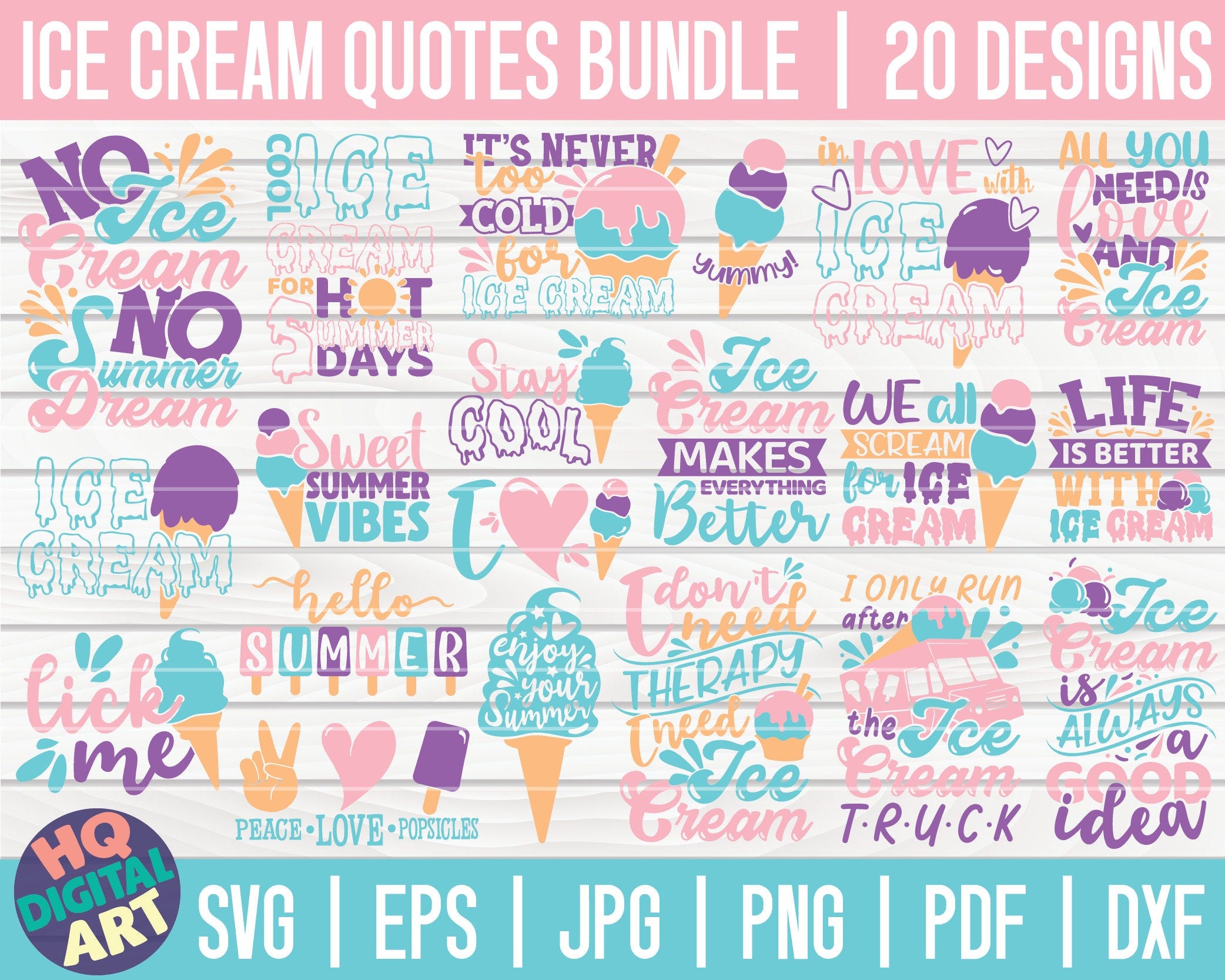 Ice Cream SVG Bundle / Ice Cream SVG / Summertime SVG / Free Commercial Use / Cut Files for Cricut / cliparts / printable / vector