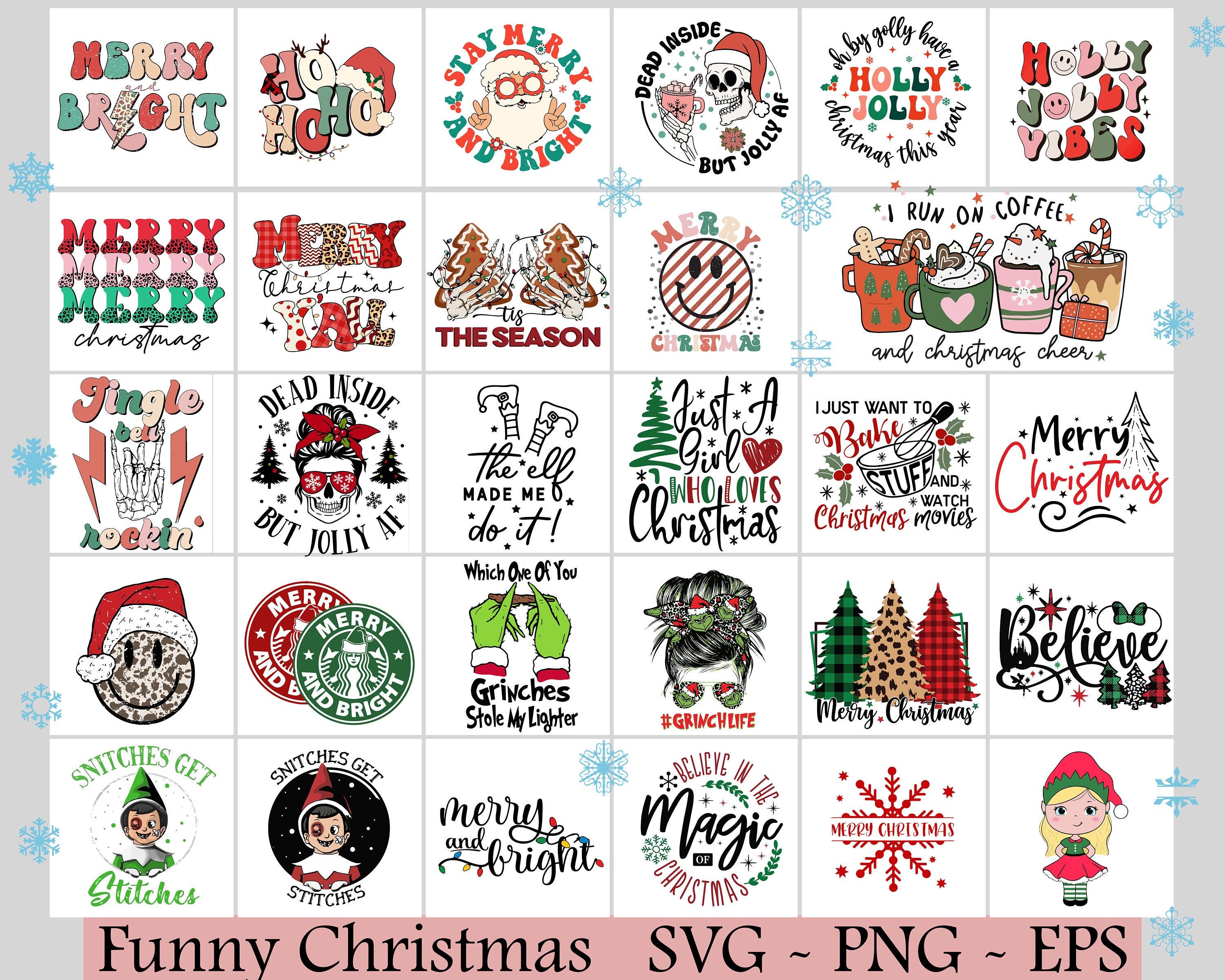 CHRISTMAS Svg Bundle, Merry Christmas Svg, Christmas Ornaments svg , Funny Christmas Bundle, Christmas Svg Files For Cricut