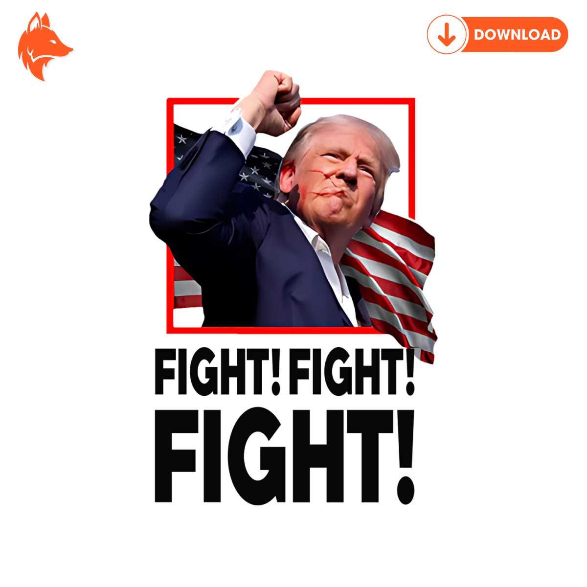 Free Trump Fight Fight Fight PNG