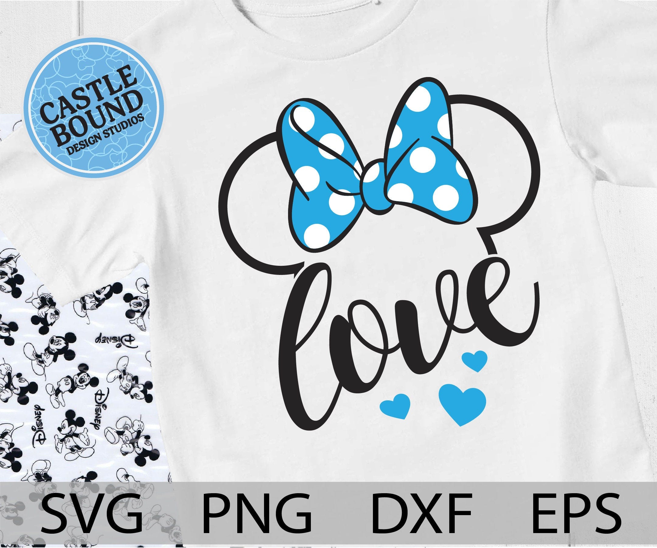 love Disneyland trip, Minnie love shirt, Love Minnie Mouse SVG, Minnie Bow svg, Minnie Mouse Ears Svg, Dxf, Png, print files, vacation