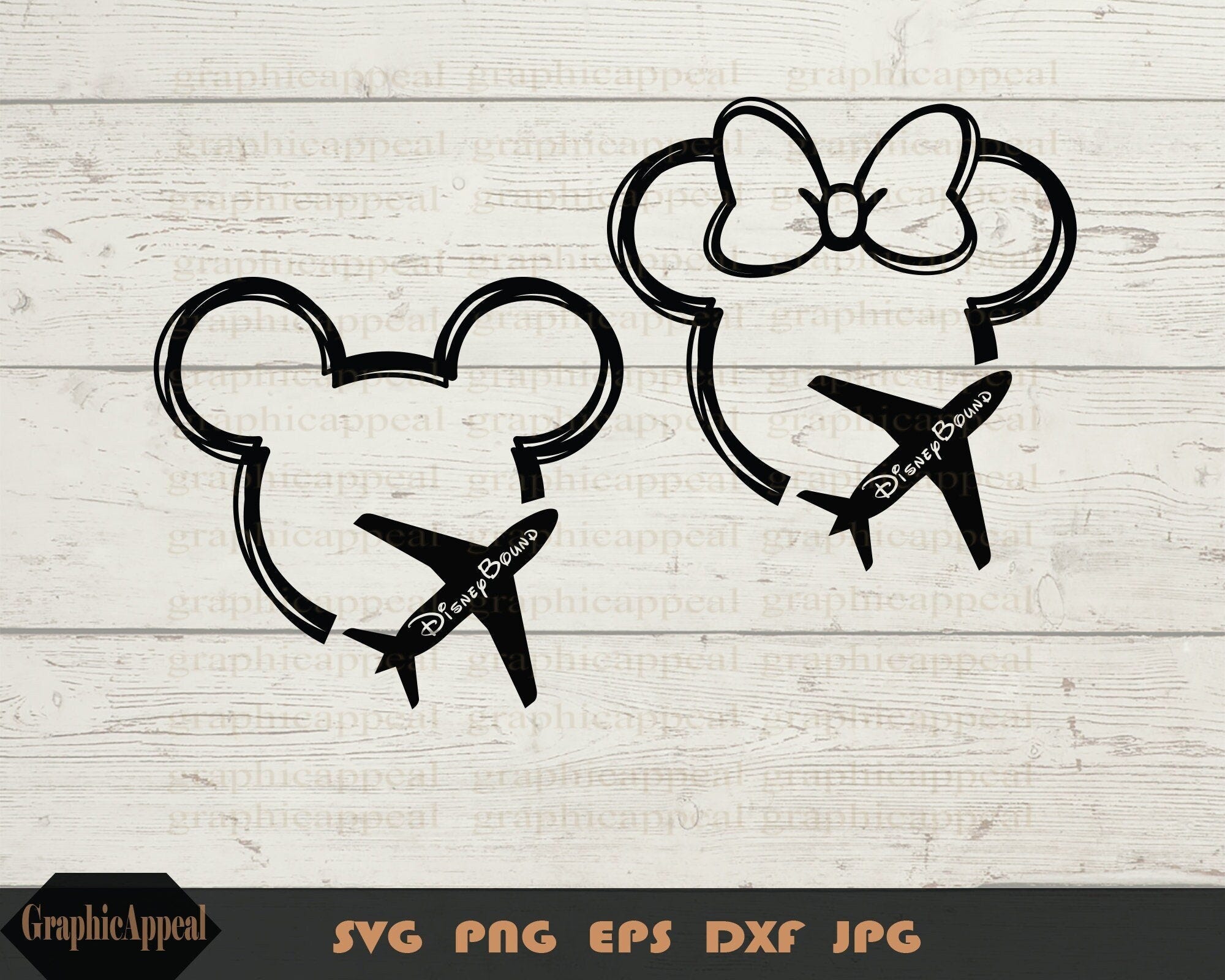 Family Trip Svg, bundle, magical, mouse ears with airplane, mouse outline, instant download, jpg, svg, png, cutting files, for Cricut