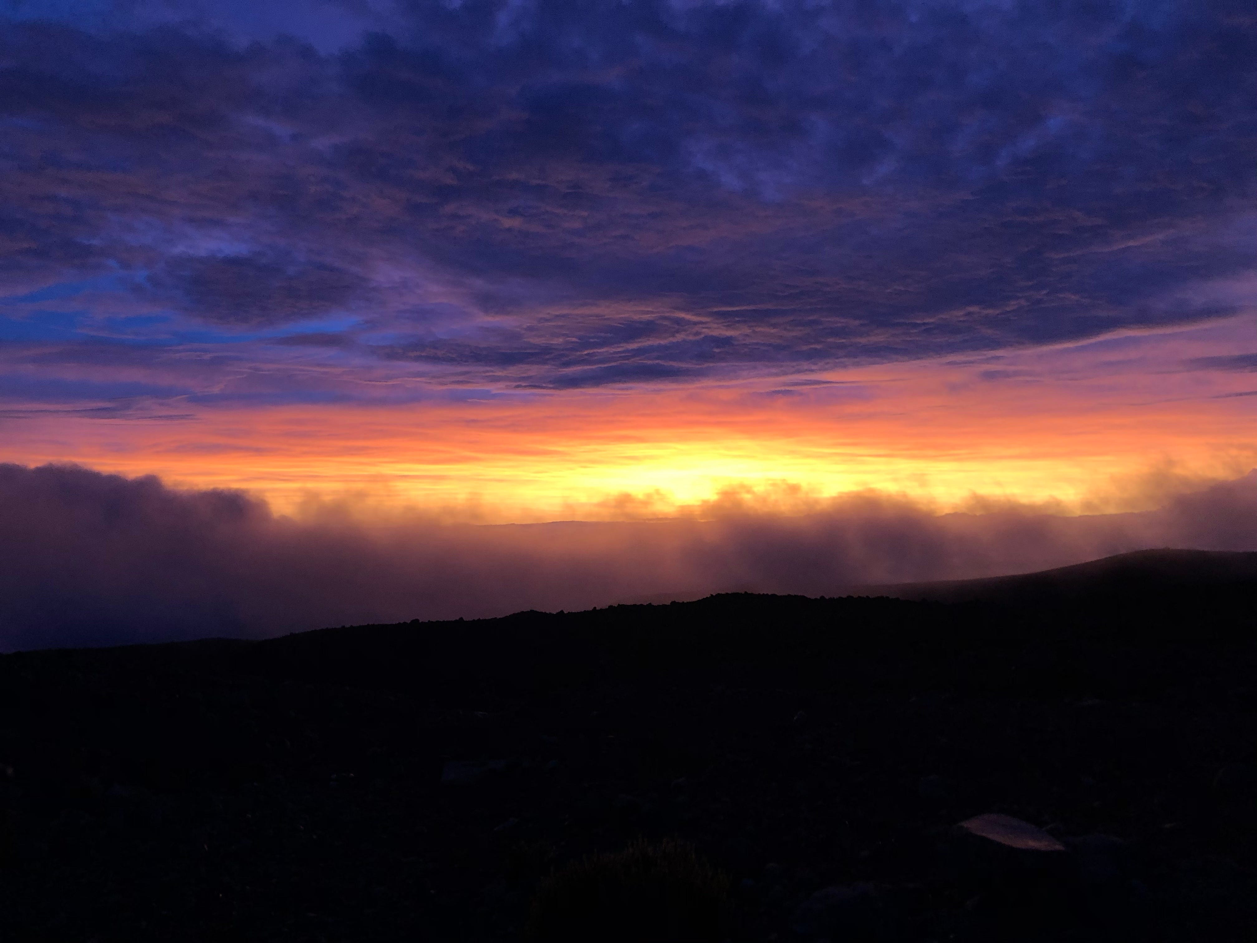 Last sunset before the hike.