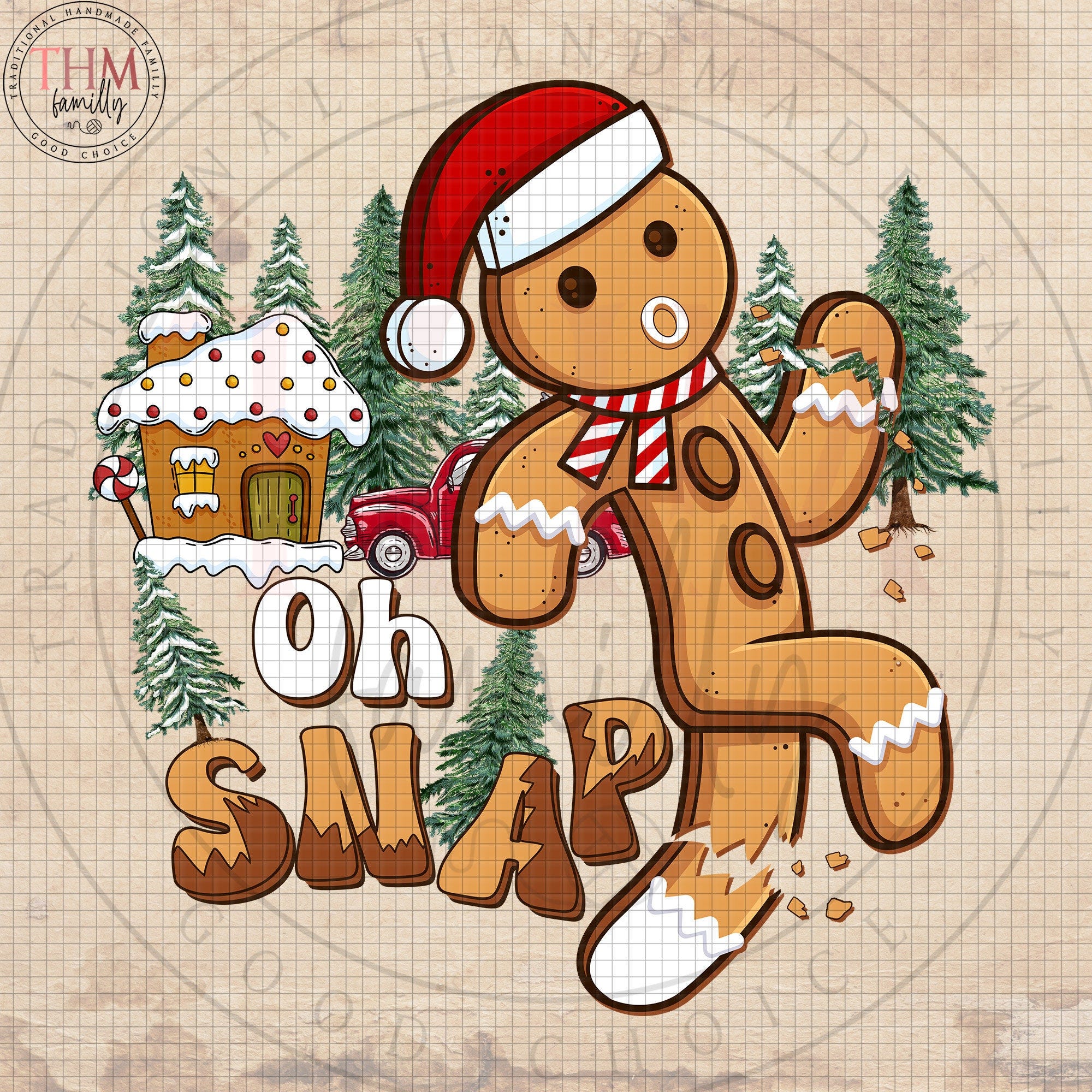 Oh Snap Christmas Gingerbread png/ Funny Christmas png/ Merry christmas sublimation/ Cookies Christmas/ Vintage christmas/ instant download.