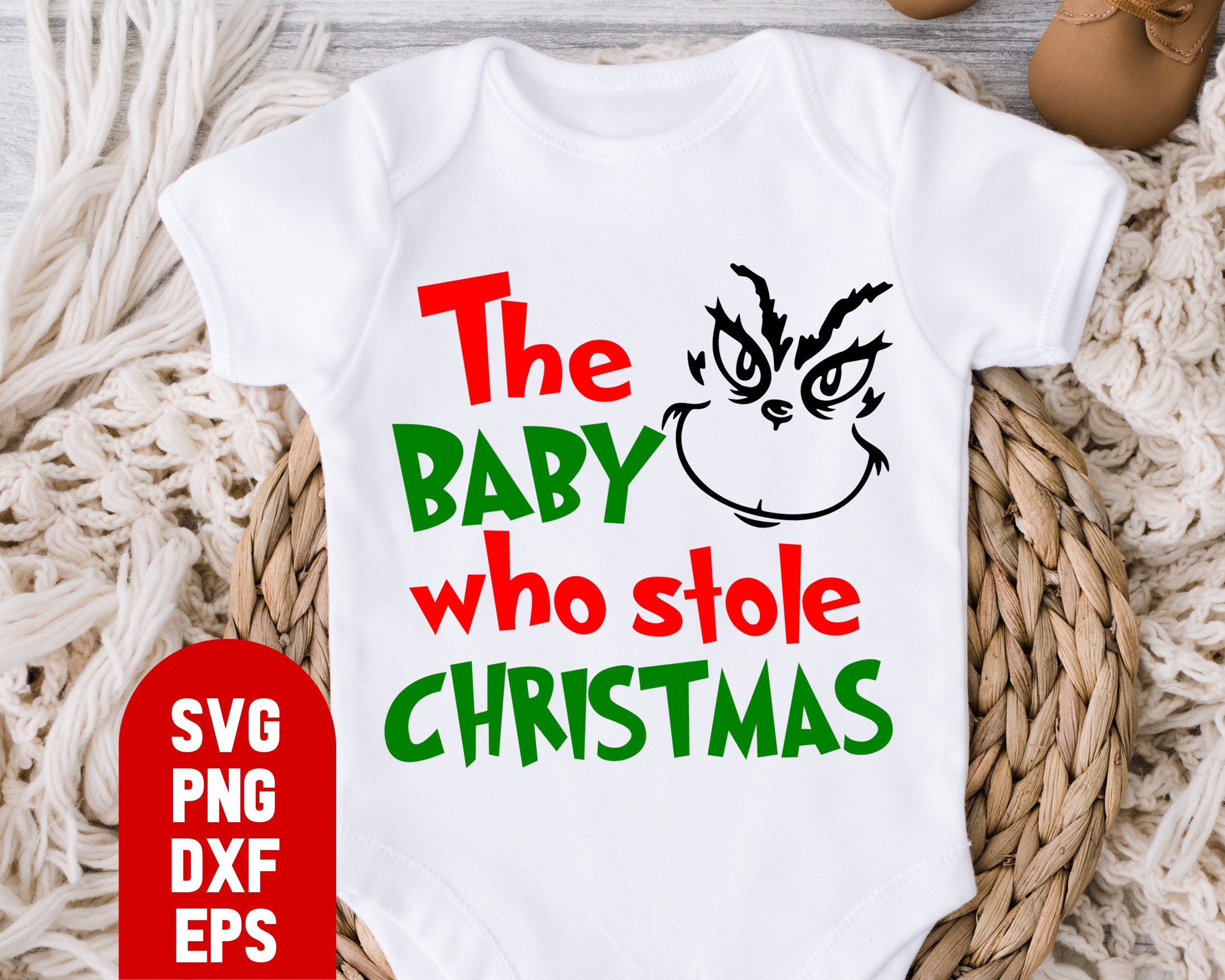 The Baby Who Stole Christmas Svg, Grinchy Vibes Svg, Grinchmas Svg, Toddler Christmas Svg, Baby