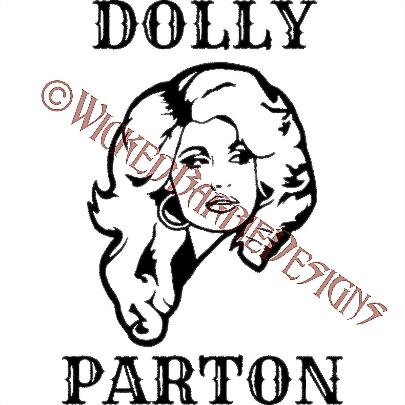 Dolly Parton SVG/PNG Digital File Trio