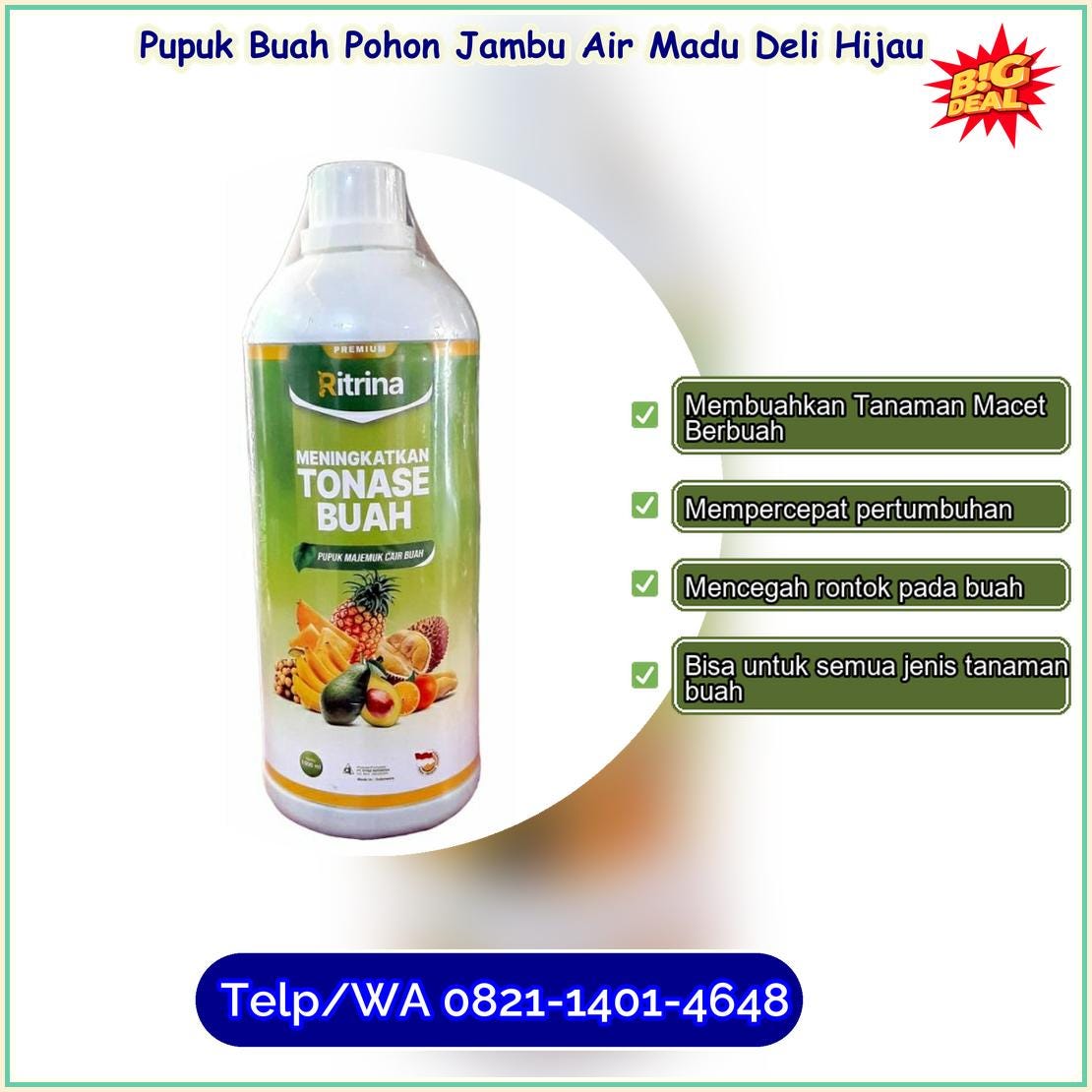 Supplier Pupuk Buah Pohon Jambu Air Madu Deli Hijau Terdaftar Kementan